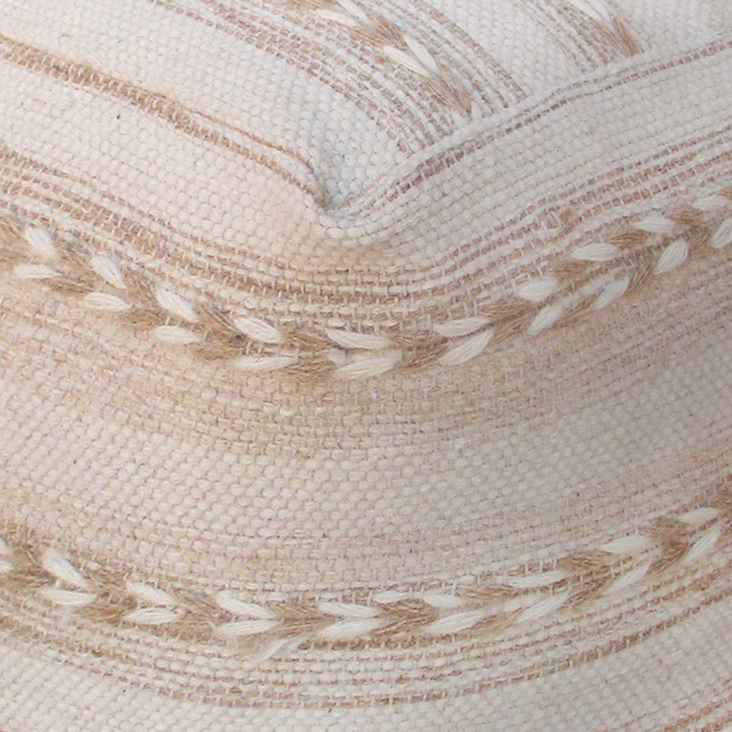 ARSANIO POUF - WOOL - NATURAL WHITE/BEIGE