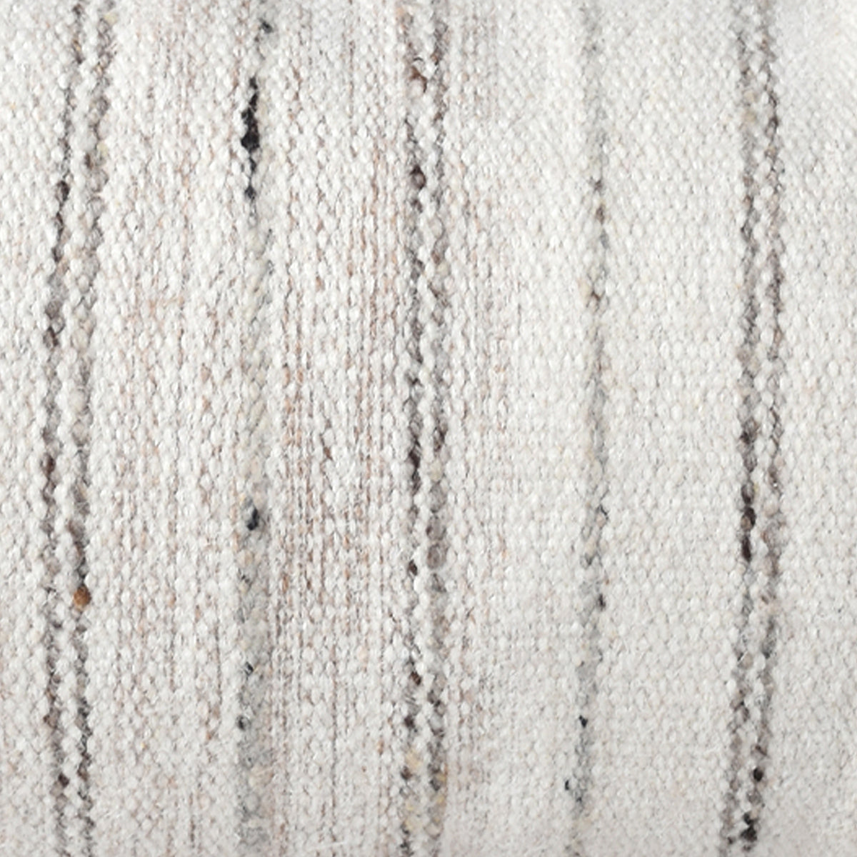 BRUCK LUMBER CUSHION - IVORY/GREY - HANDWOVEN - WOOL/POLYESTER