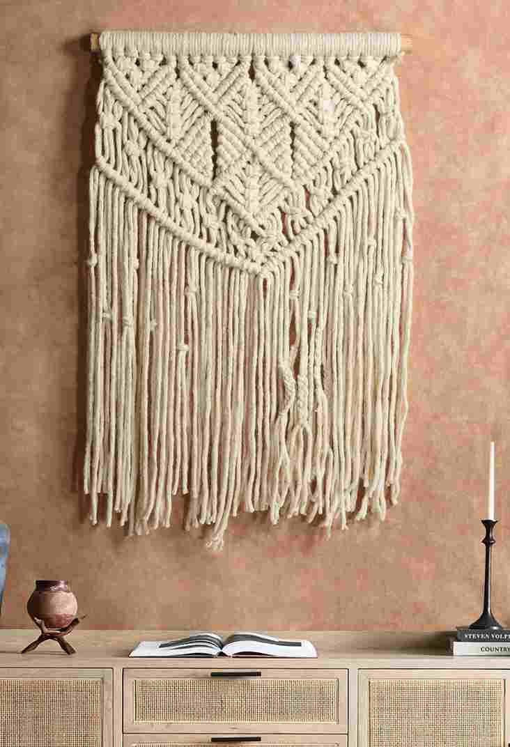 CRISAN WALL HANGING - IVORY - HAND KNITTED - WOOL