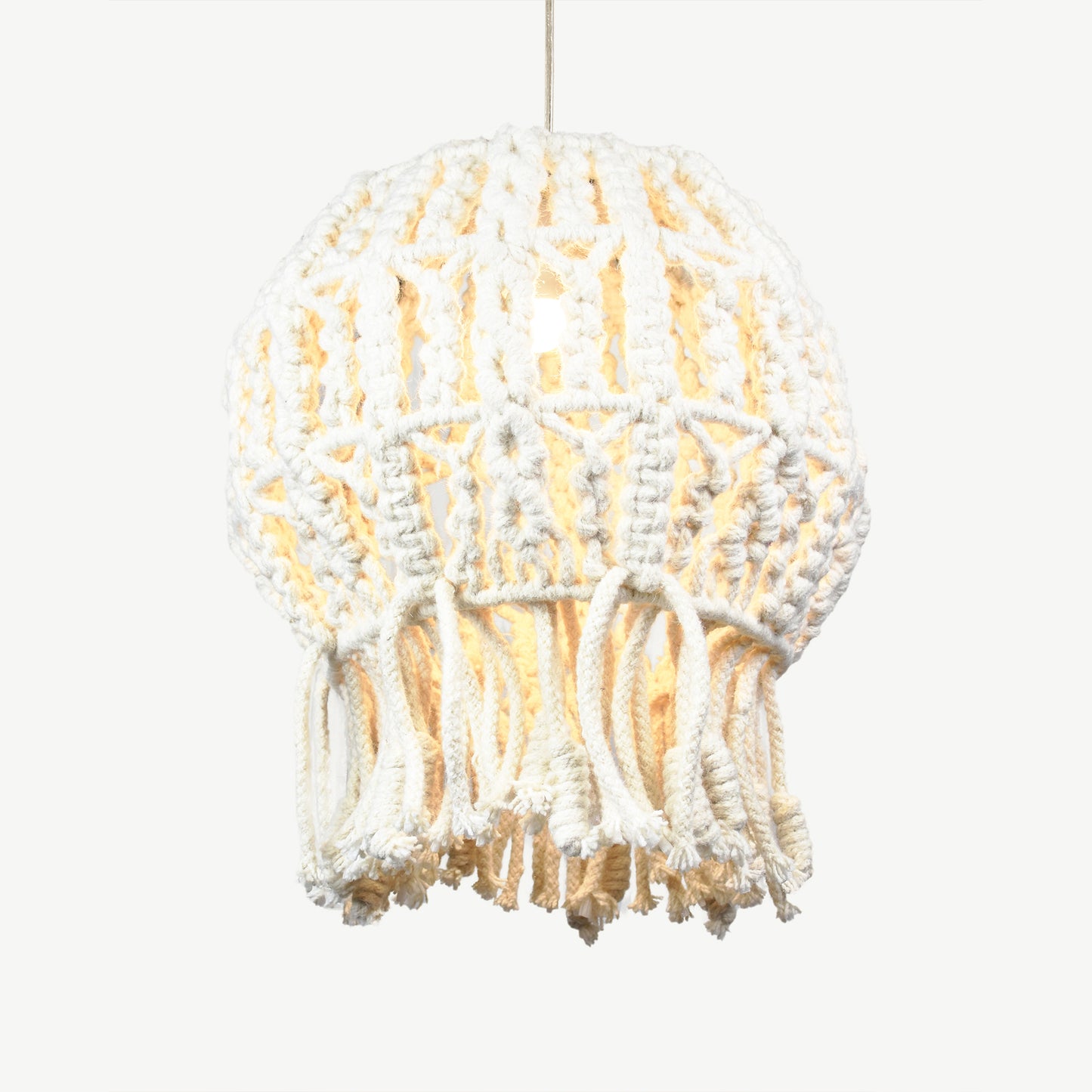 DAVAO LAMP - IVORY - HAND MADE - WOOL DORI