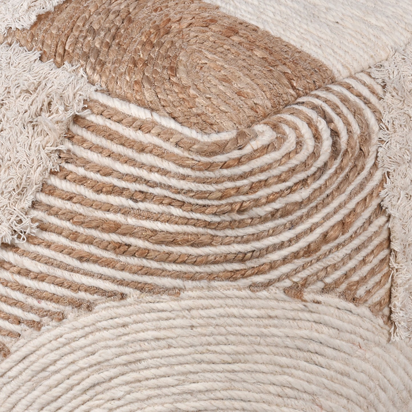 DINSMORE POUF - JUTE/ WOOL/ COTTON SALVAGE