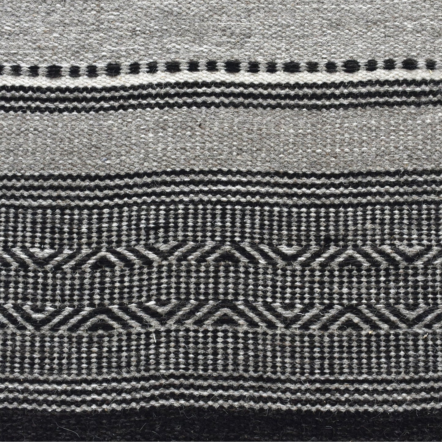 GAJAH RUG - GREY/ CHARCOAL - WOOL