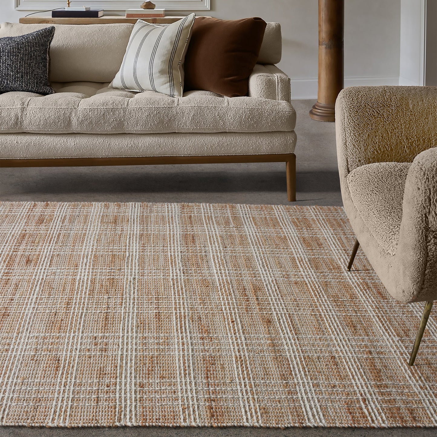 GEBA RUG - NATURAL/IVORY - JUTE/WOOL