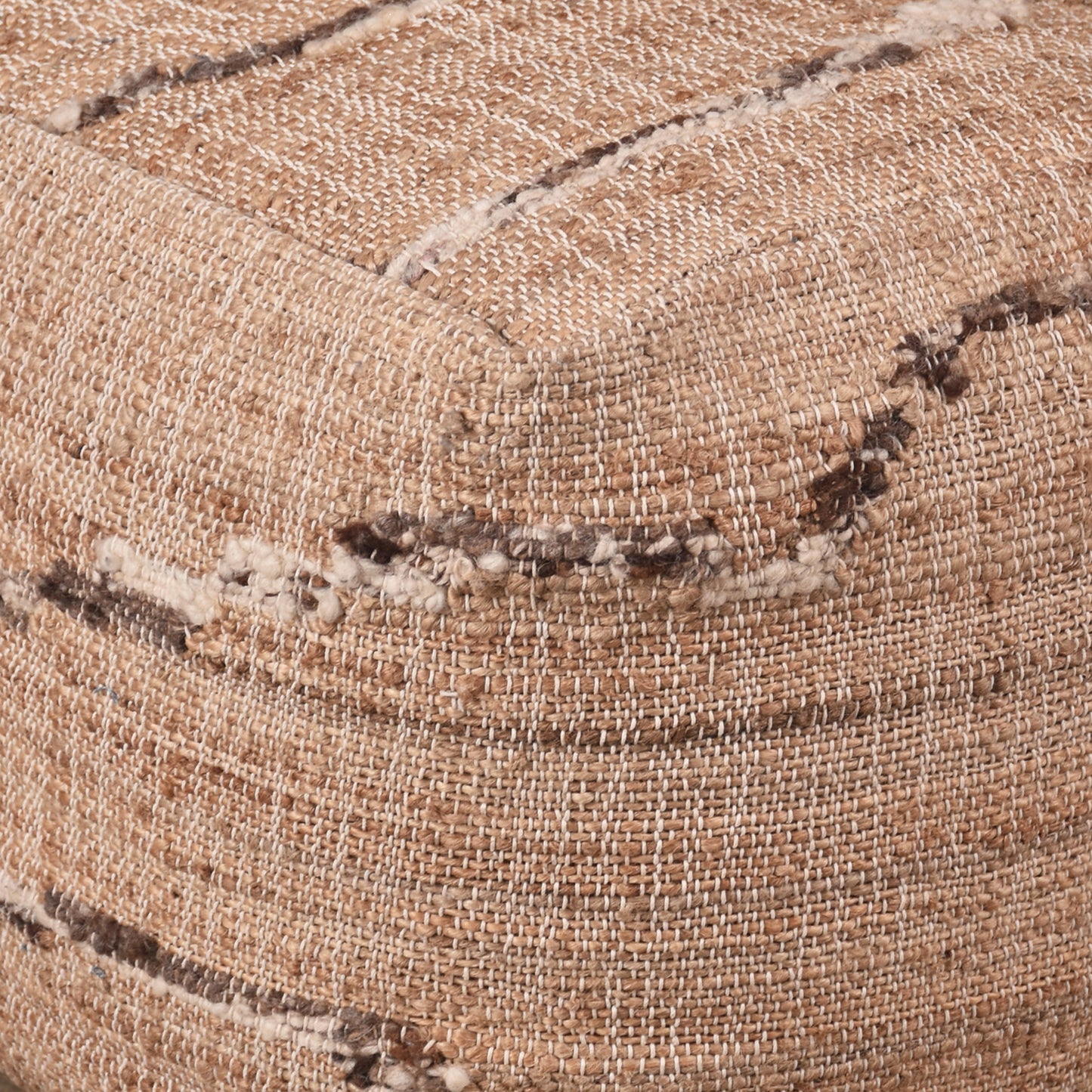 GREBE POUF - JUTE/ WOOL