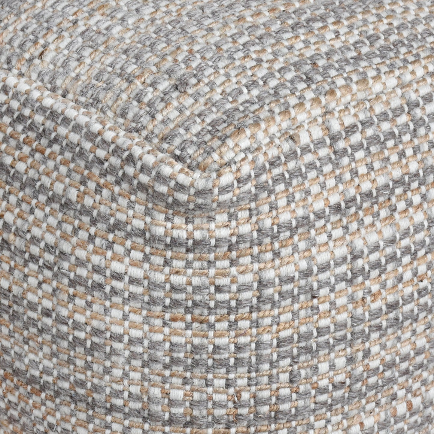 MCALPIN POUF - WOOL/ JUTE