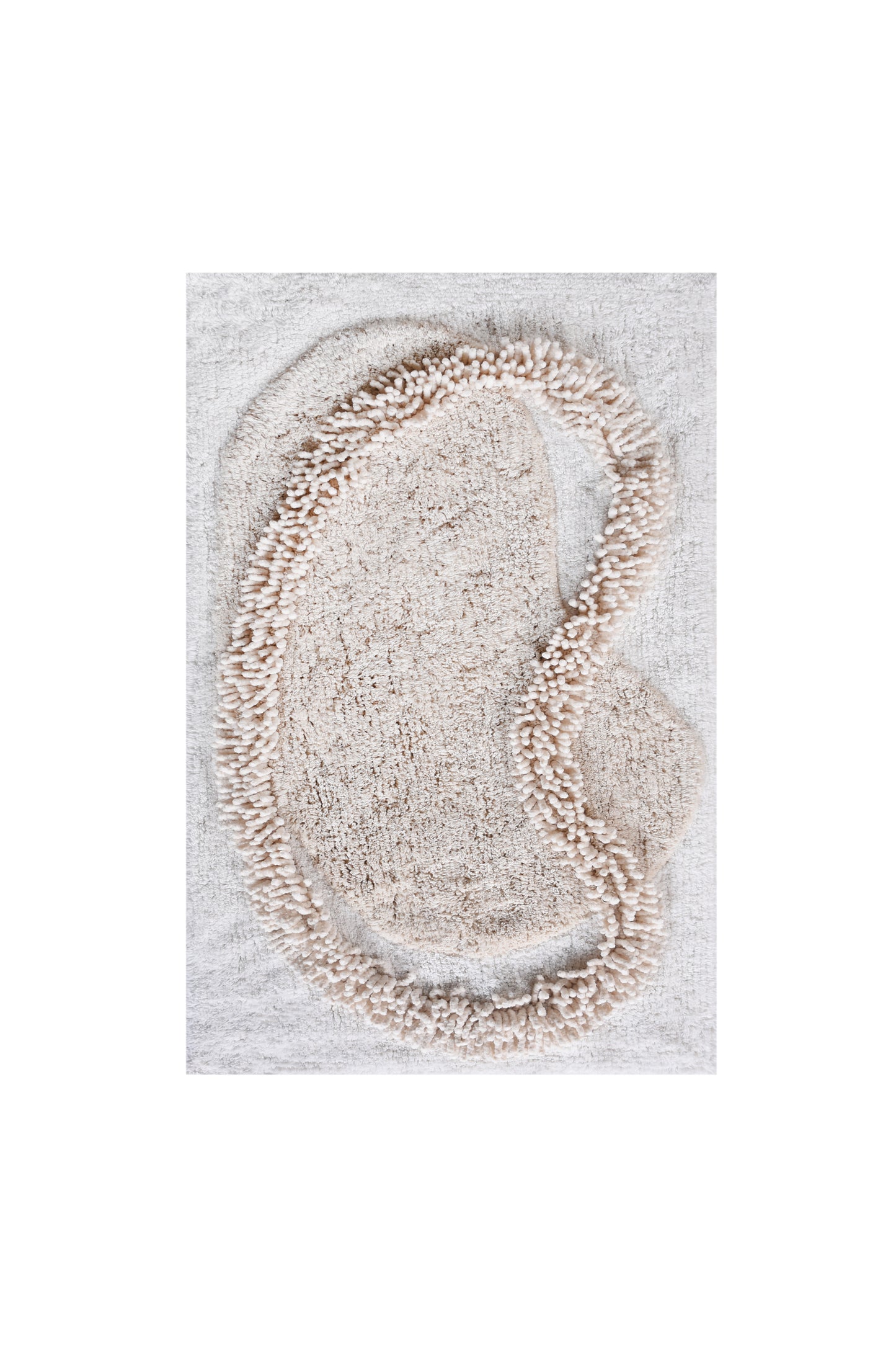 MYRNA BATH RUG - IVORY/NATURAL - COTTON - TABLE TUFTED