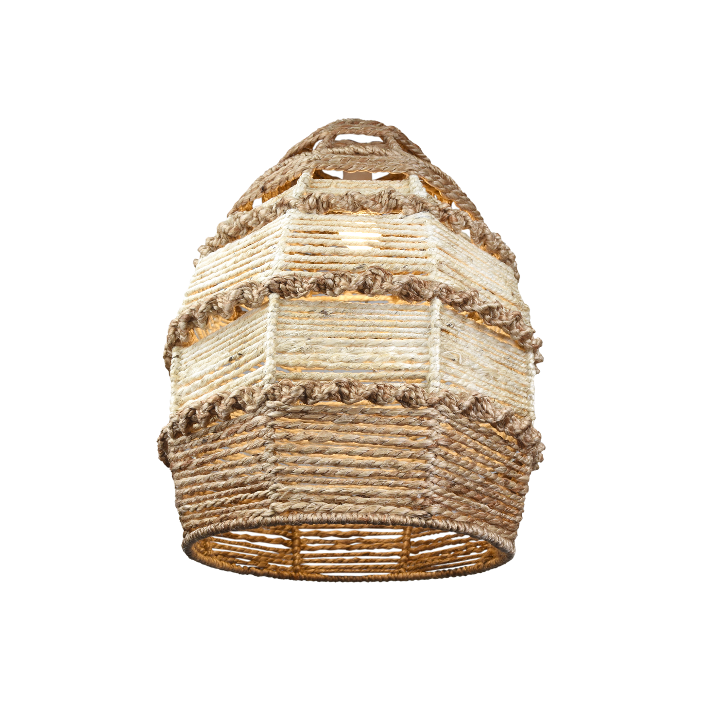 OSVALDO LAMP - IVORY/NATURAL - HAND MADE - JUTE