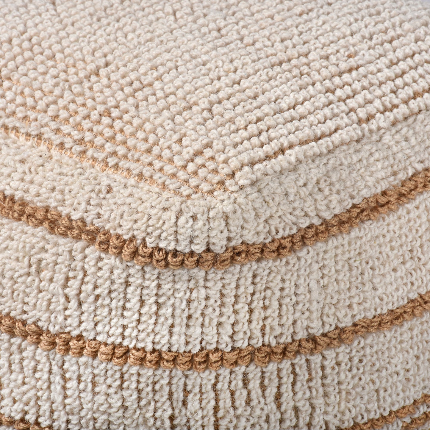 RYLIE POUF - JUTE/ WOOL
