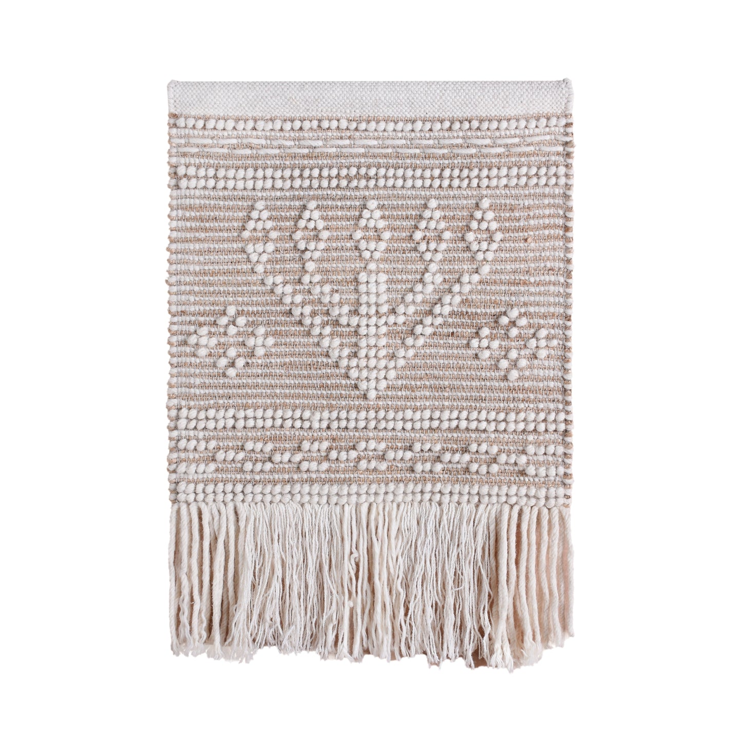 SEDERHAT WALL HANGING - NATURAL/IVORY - HAND WOVEN - JUTE + WOOL