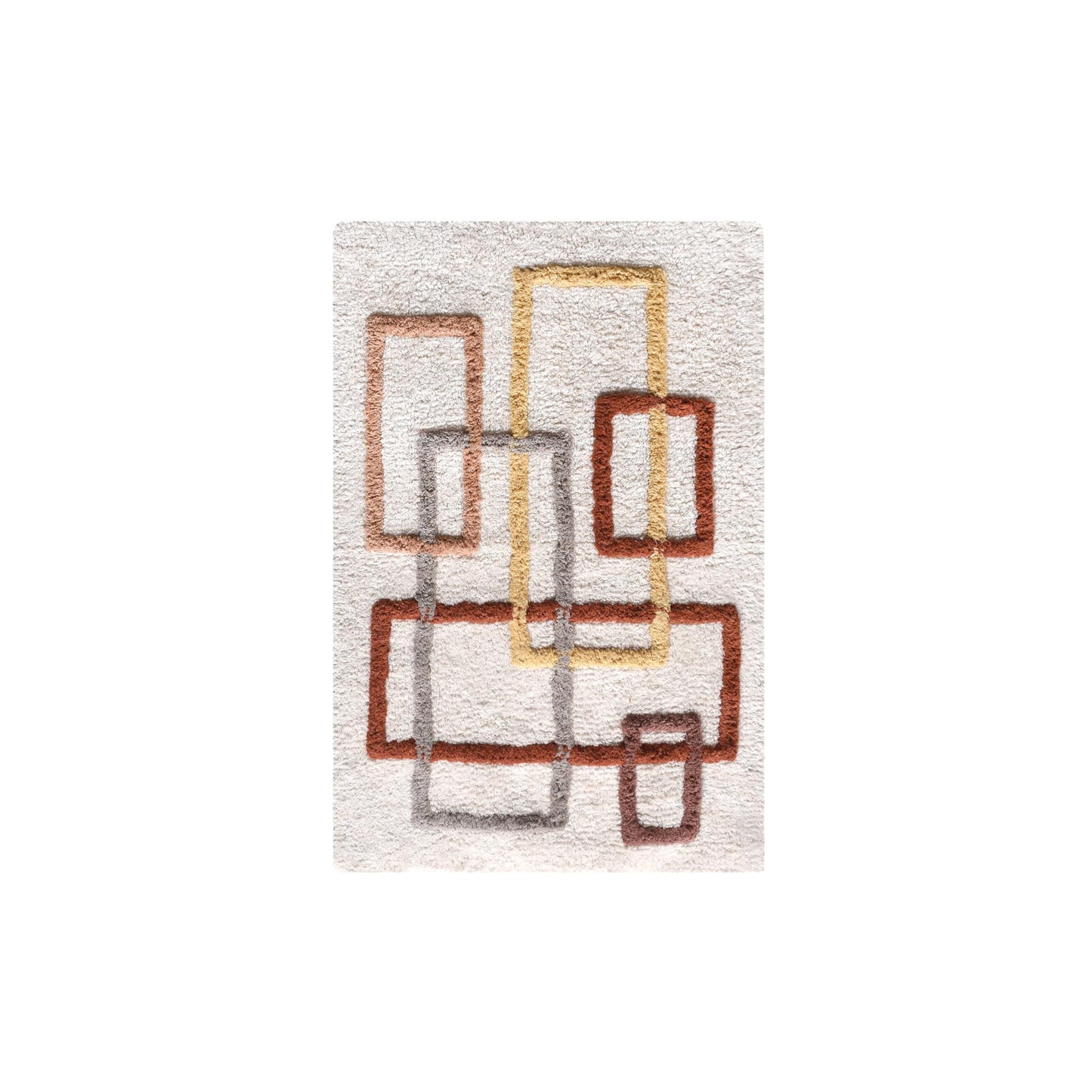 TSWELA BATH RUG - IVORY/MULTI - TABLE TUFTED - COTTON
