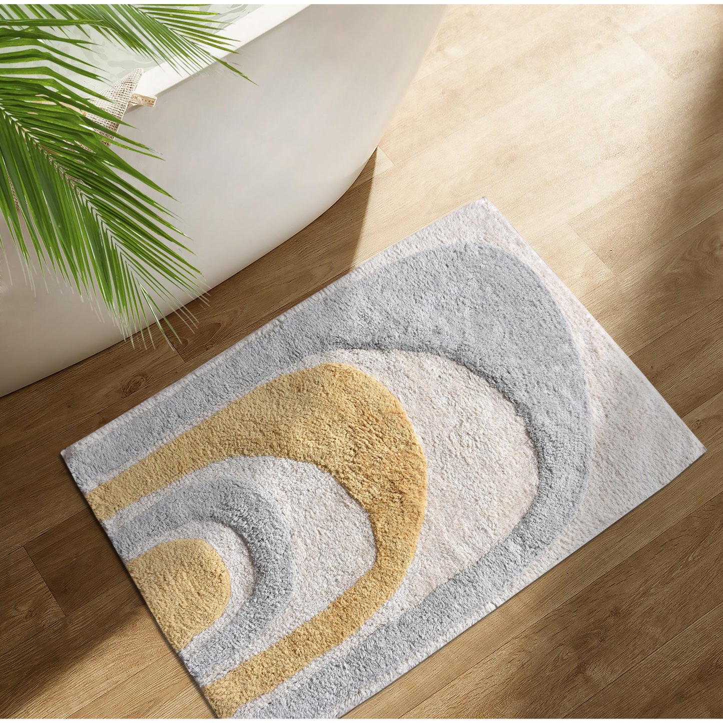LOSPERD BATH RUG - IVORY/BEIGE - TABLE TUFTED - COTTON