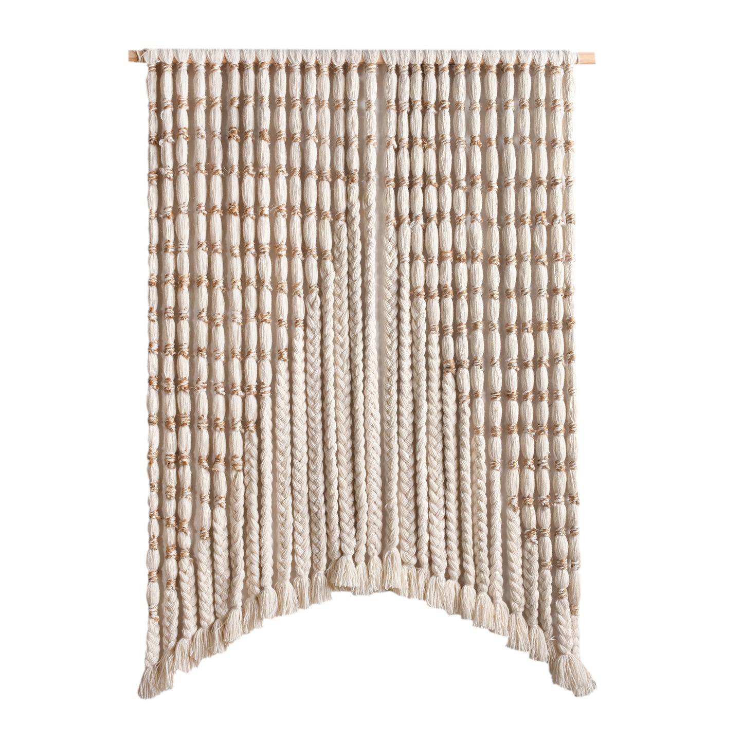 VERGARA WALL HANGING - IVORY/NATURAL - HAND KNITTED - JUTE + WOOL