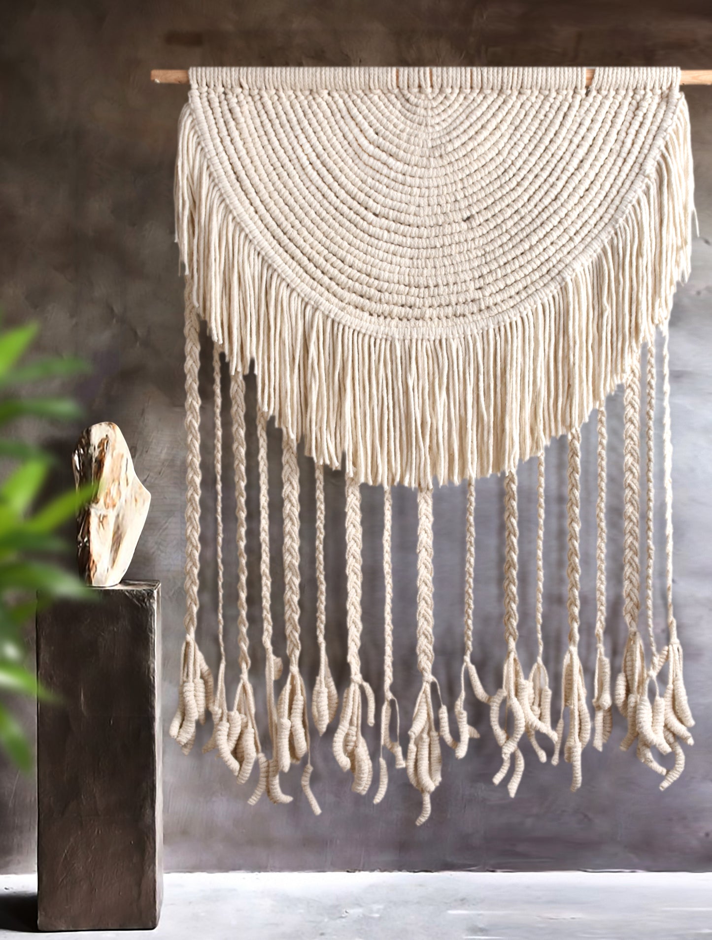 WEYERS WALL HANGING - IVORY - HAND KNITTED - WOOL