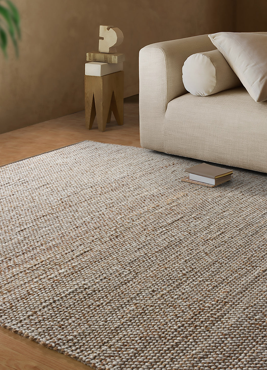 KERBEY RUG - Wool/Jute - Natural/Natural White - 250 X 400 Cm