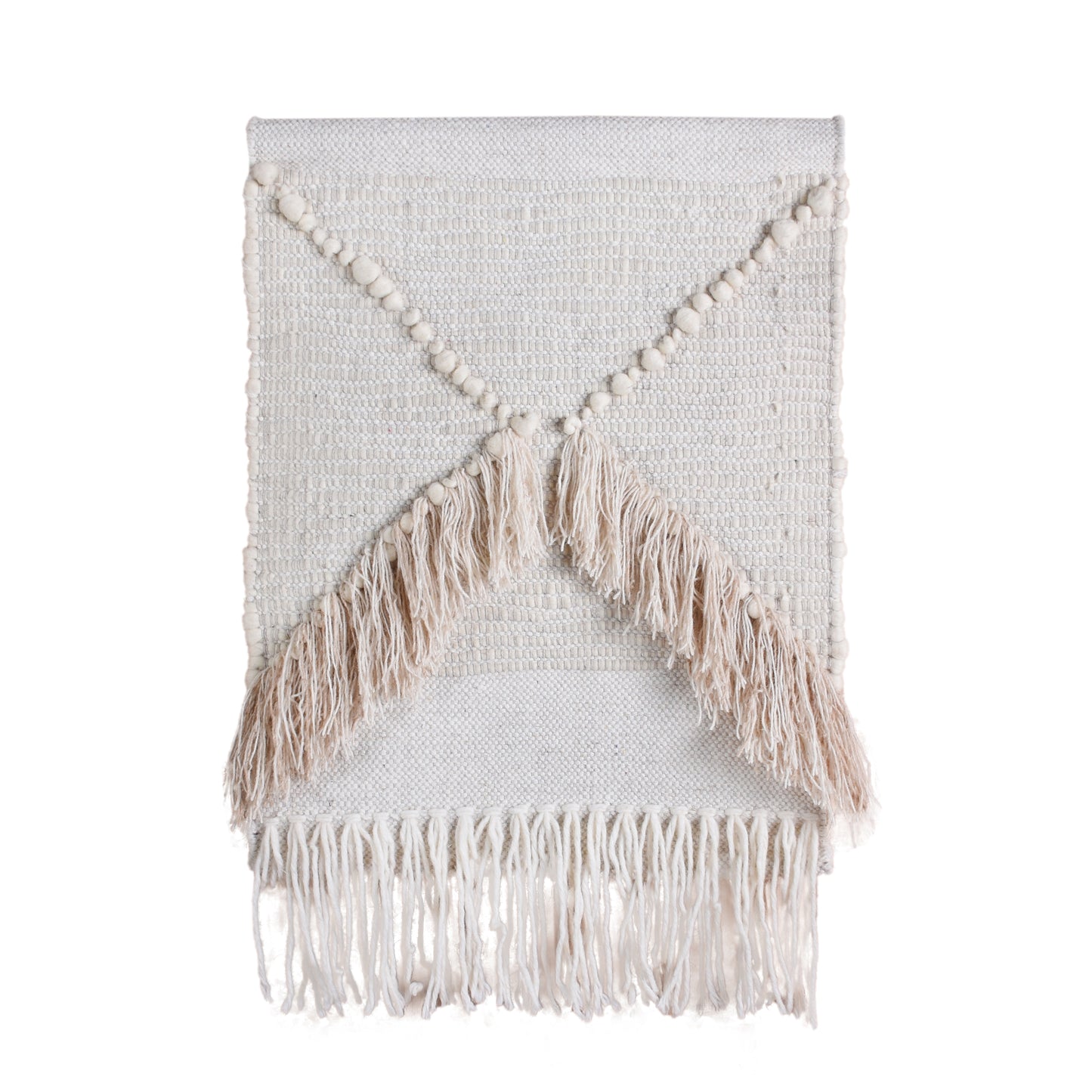 OBARSIA WALL HANGING - IVORY/BEIGE - HAND WOVEN - WOOL