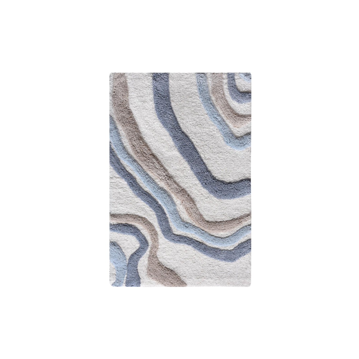 TAOLE BATH RUG - IVORY/TAOLE BATH RUG - IVORY/BEIGE/BLUE - COTTON - TABLE TUFTED/BEIGE - TABLE TUFTED - COTTON