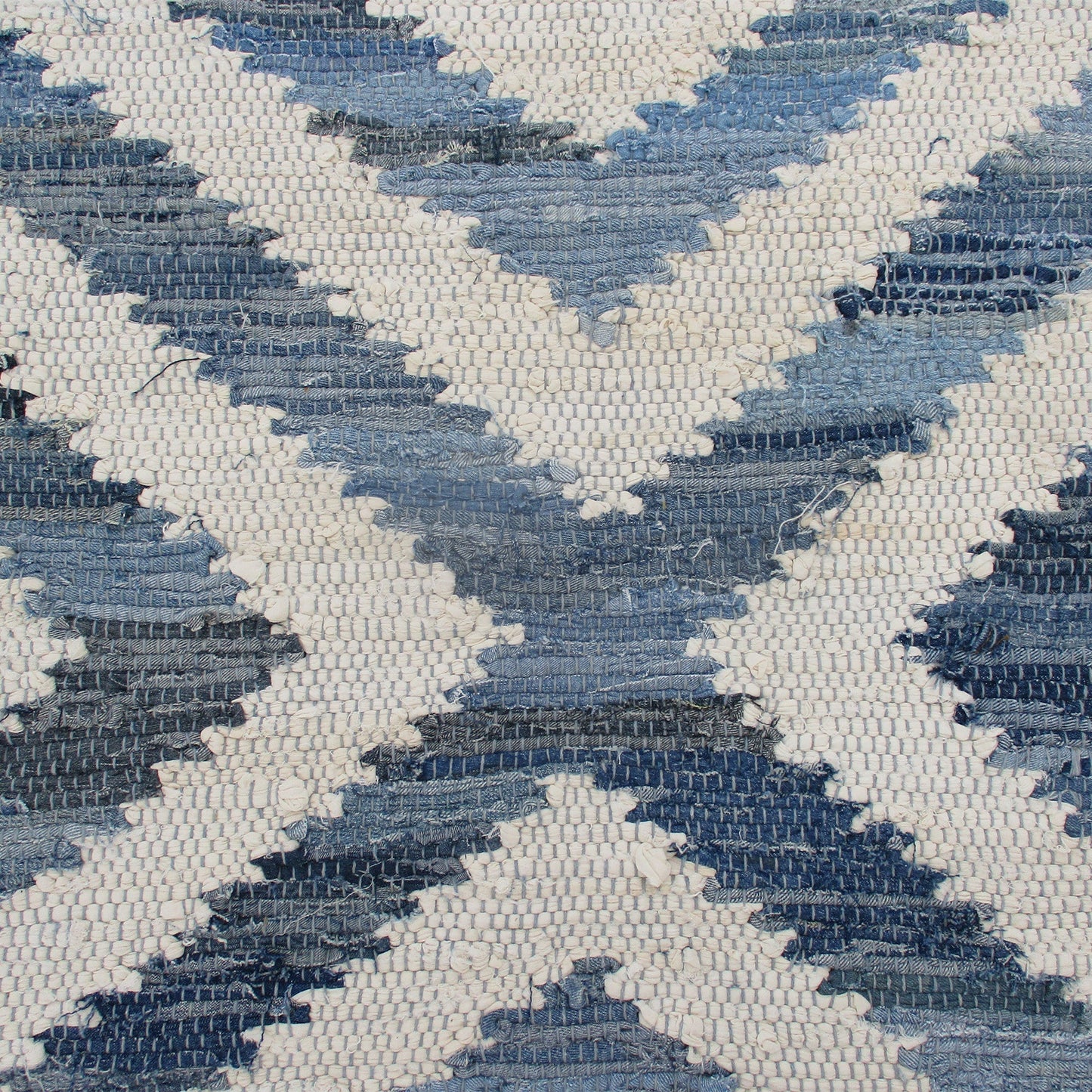 Area Rug, Bedroom Rug, Living Room Rug, Living Area Rug, Indian Rug, Office Carpet, Office Rug, Shop Rug Online, Denim, Recycled Fabric, Blue, Pitloom, Flat Weave, diamond