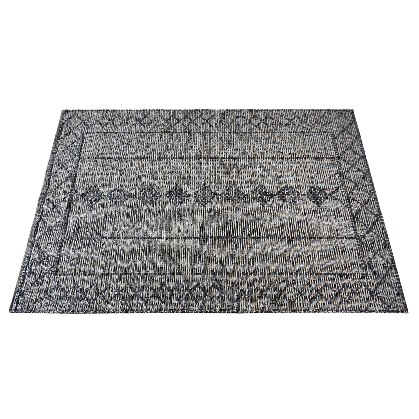 Area Rug, Bedroom Rug, Living Room Rug, Living Area Rug, Indian Rug, Office Carpet, Office Rug, Shop Rug Online, Leather, Hemp, Natural, Dark Brown, Pitloom, Flat Weave, diamond