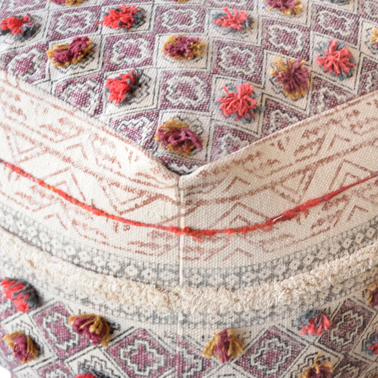 Adono Pillow, Cotton, Printed, Polyester, Multi, Pitloom, All Cut