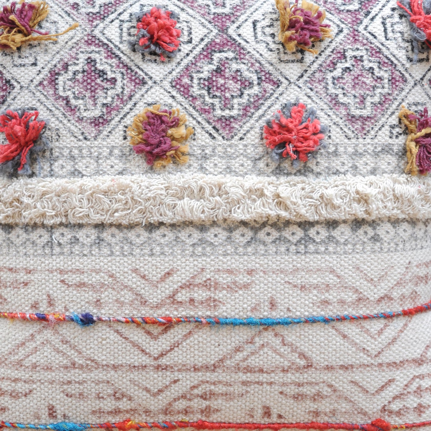Adono Pillow, Cotton, Printed, Polyester, Multi, Pitloom, All Cut