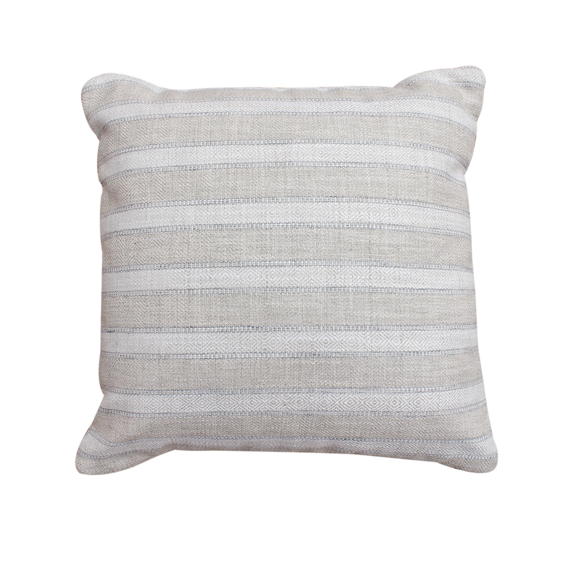 Alnwick Cushion, Blended Fabric, Beige, Natural White, Machine Made, Flat Weave