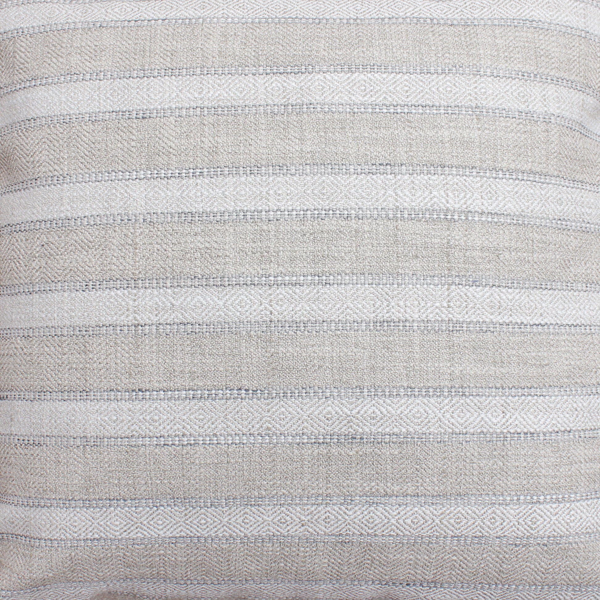Alnwick Cushion, Blended Fabric, Beige, Natural White, Machine Made, Flat Weave