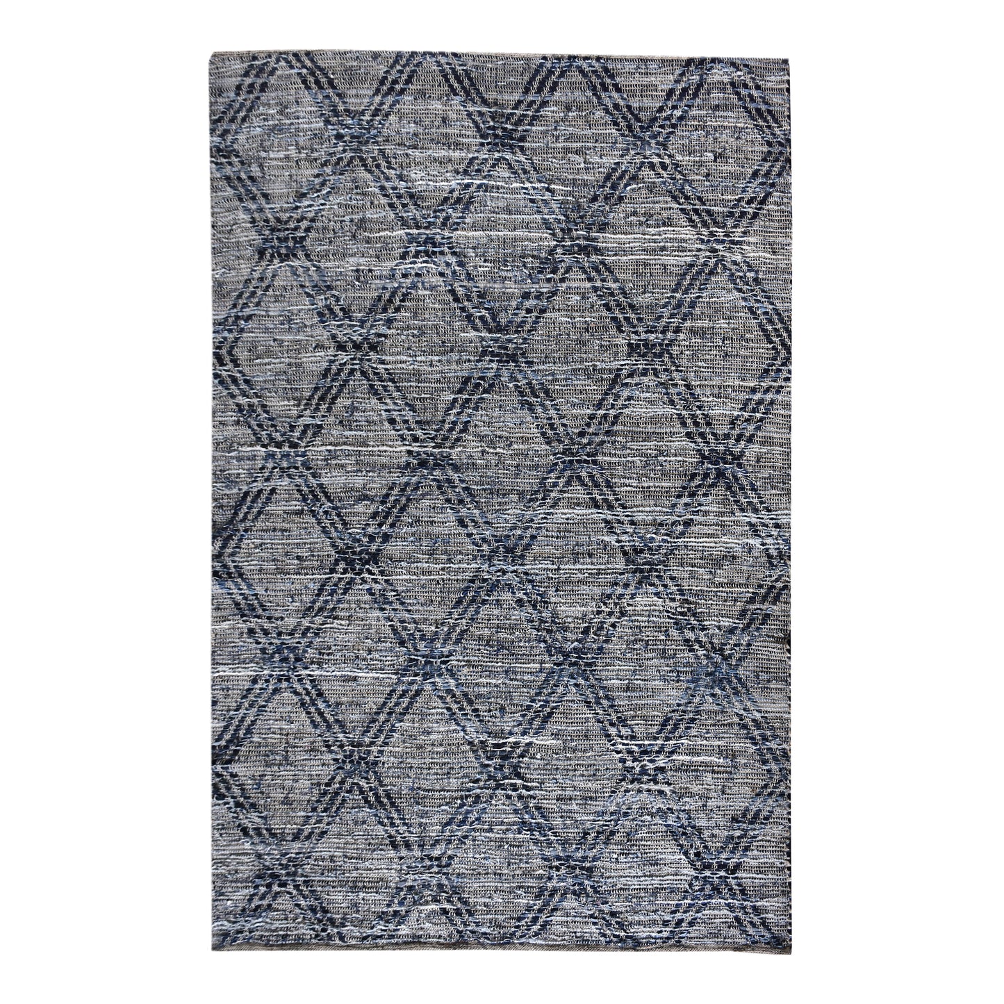 Area Rug, Bedroom Rug, Living Room Rug, Living Area Rug, Indian Rug, Office Carpet, Office Rug, Shop Rug Online, Recycled Denim, Hemp, Navy, diamond