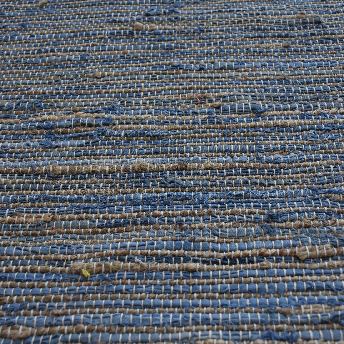 Area Rug, Bedroom Rug, Living Room Rug, Living Area Rug, Indian Rug, Office Carpet, Office Rug, Shop Rug Online, Hemp, Recycled Fabric, Blue, Pitloom, Flat Weave, Textured