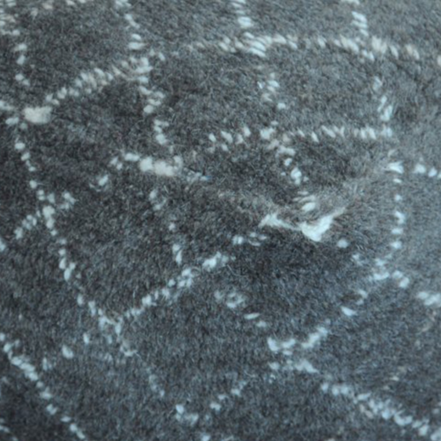 Azara Pouf , Wool, Charcoal, Bm Sn, All Cut