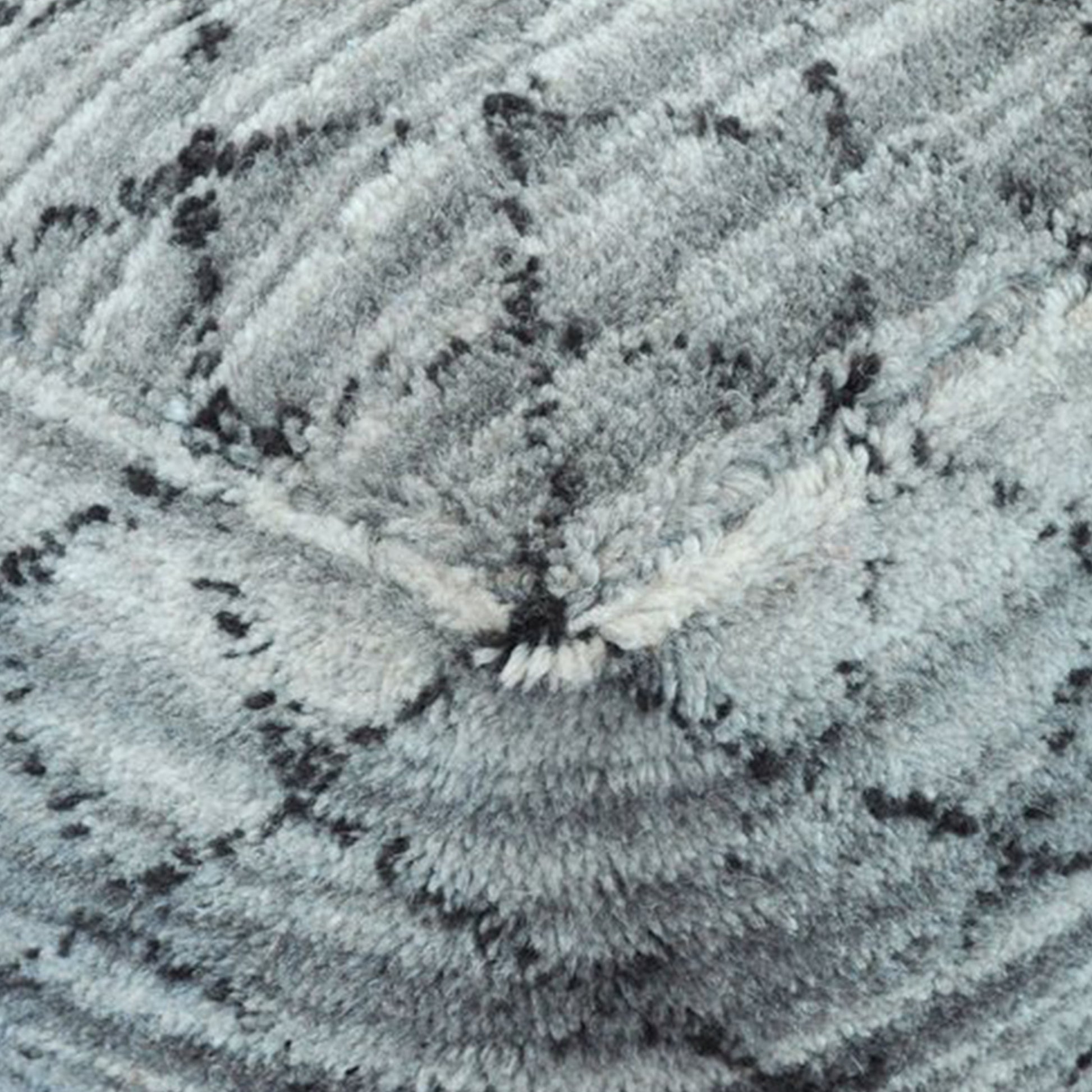 Azara Pouf , Wool, Grey, Bm Sn, All Cut