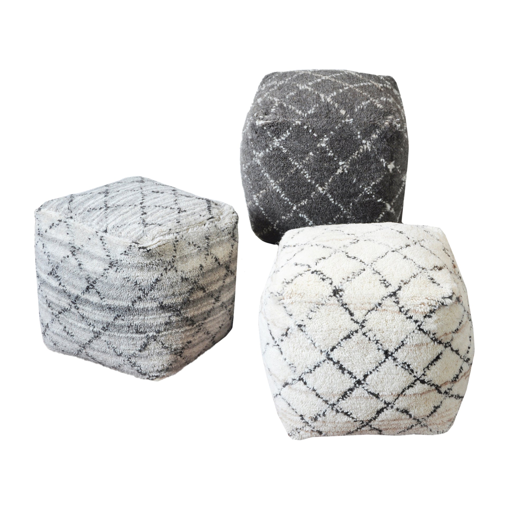 Azara Pouf , Wool, Bm Sn, All Cut