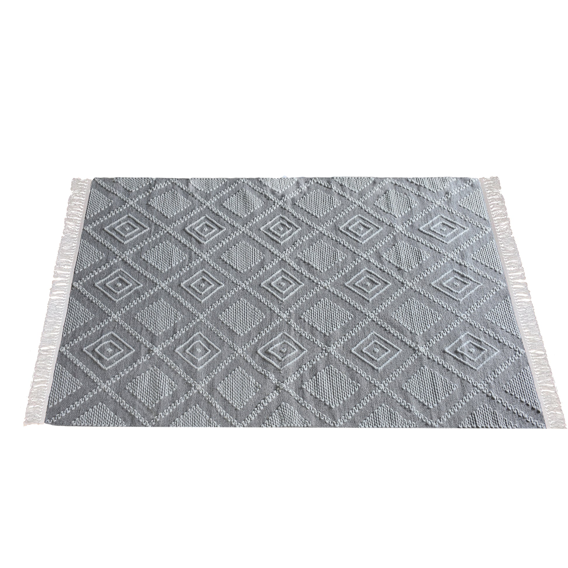 Area Rug, Bedroom Rug, Living Room Rug, Living Area Rug, Indian Rug, Office Carpet, Office Rug, Shop Rug Online, Wool, Cotton, Grey, Natural White, Pitloom, Flat Weave, Geometrical