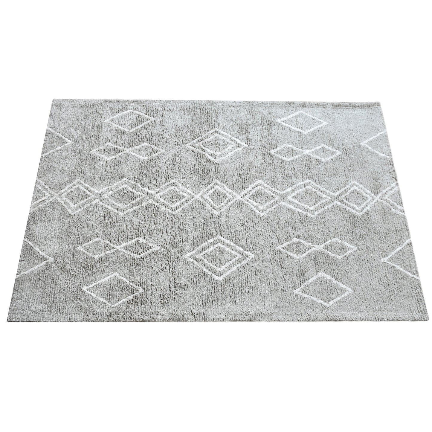 Area Rug, Bedroom Rug, Living Room Rug, Living Area Rug, Indian Rug, Office Carpet, Office Rug, Shop Rug Online, Cotton, Viscose, Silver, Natural White, Bm Fn, Cut And Loop, geometric