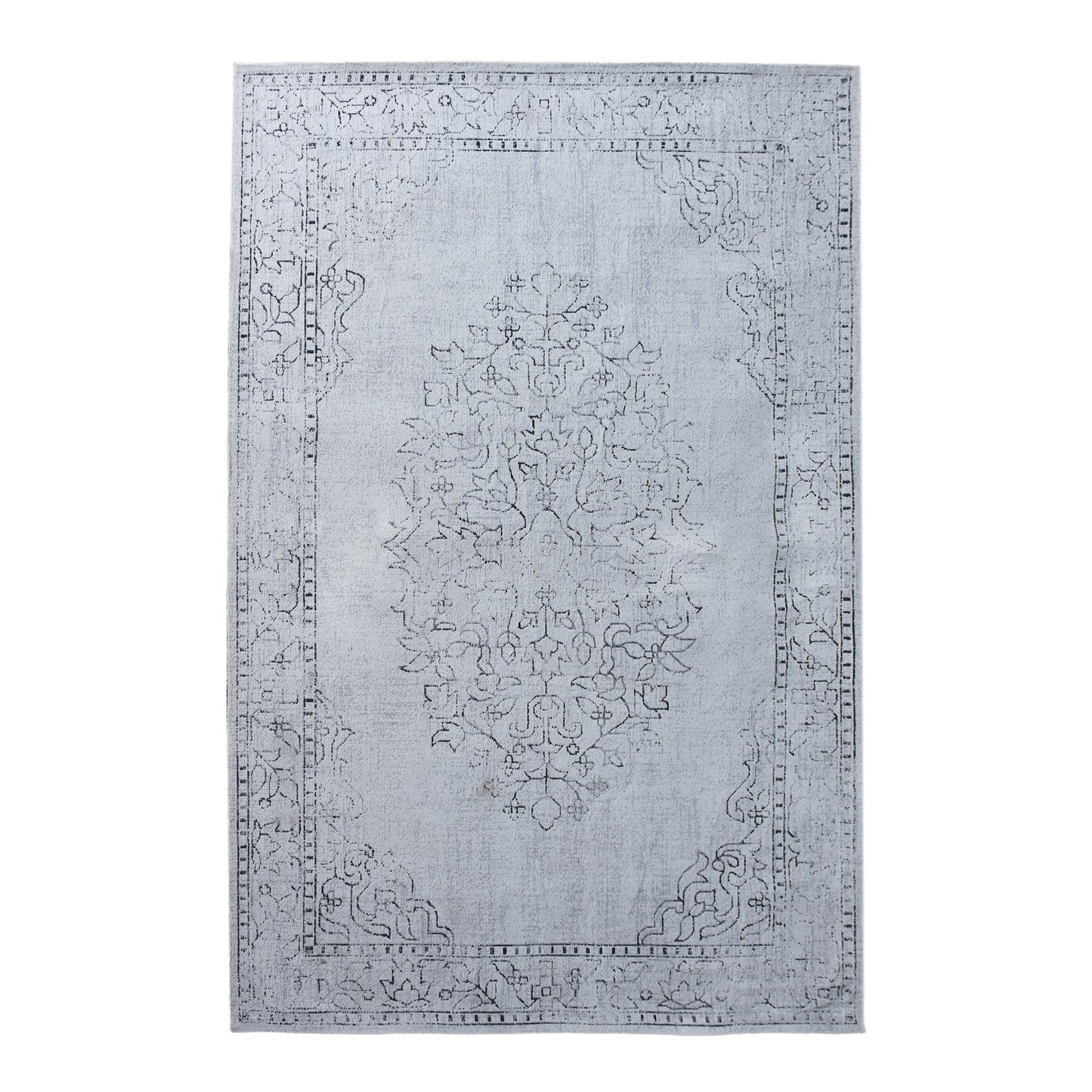 Area Rug, Bedroom Rug, Living Room Rug, Living Area Rug, Indian Rug, Office Carpet, Office Rug, Shop Rug Online, Cotton Chenille, Natural White, Charcoal, Jaquard Durry, Flat Weave, floral