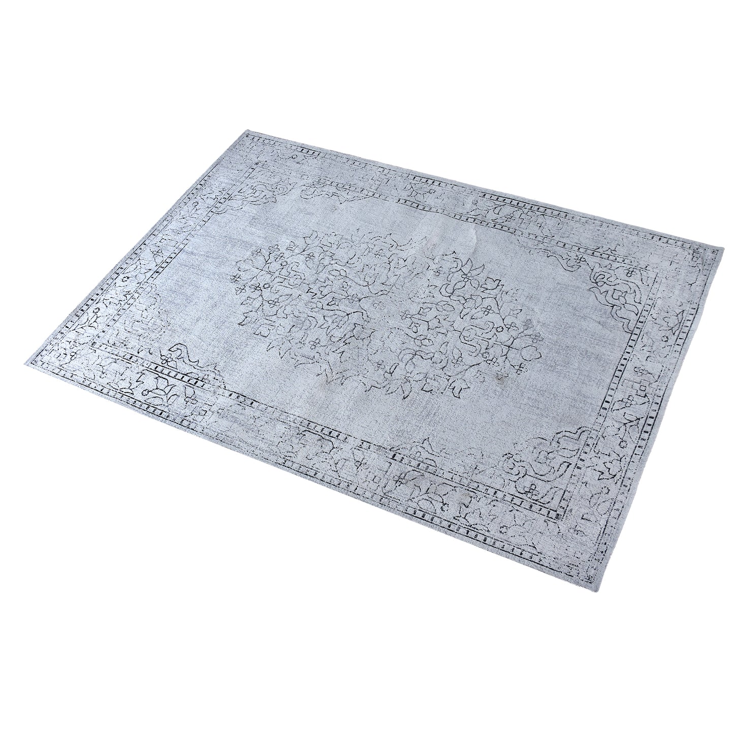 Area Rug, Bedroom Rug, Living Room Rug, Living Area Rug, Indian Rug, Office Carpet, Office Rug, Shop Rug Online, Cotton Chenille, Natural White, Charcoal, Jaquard Durry, Flat Weave, floral