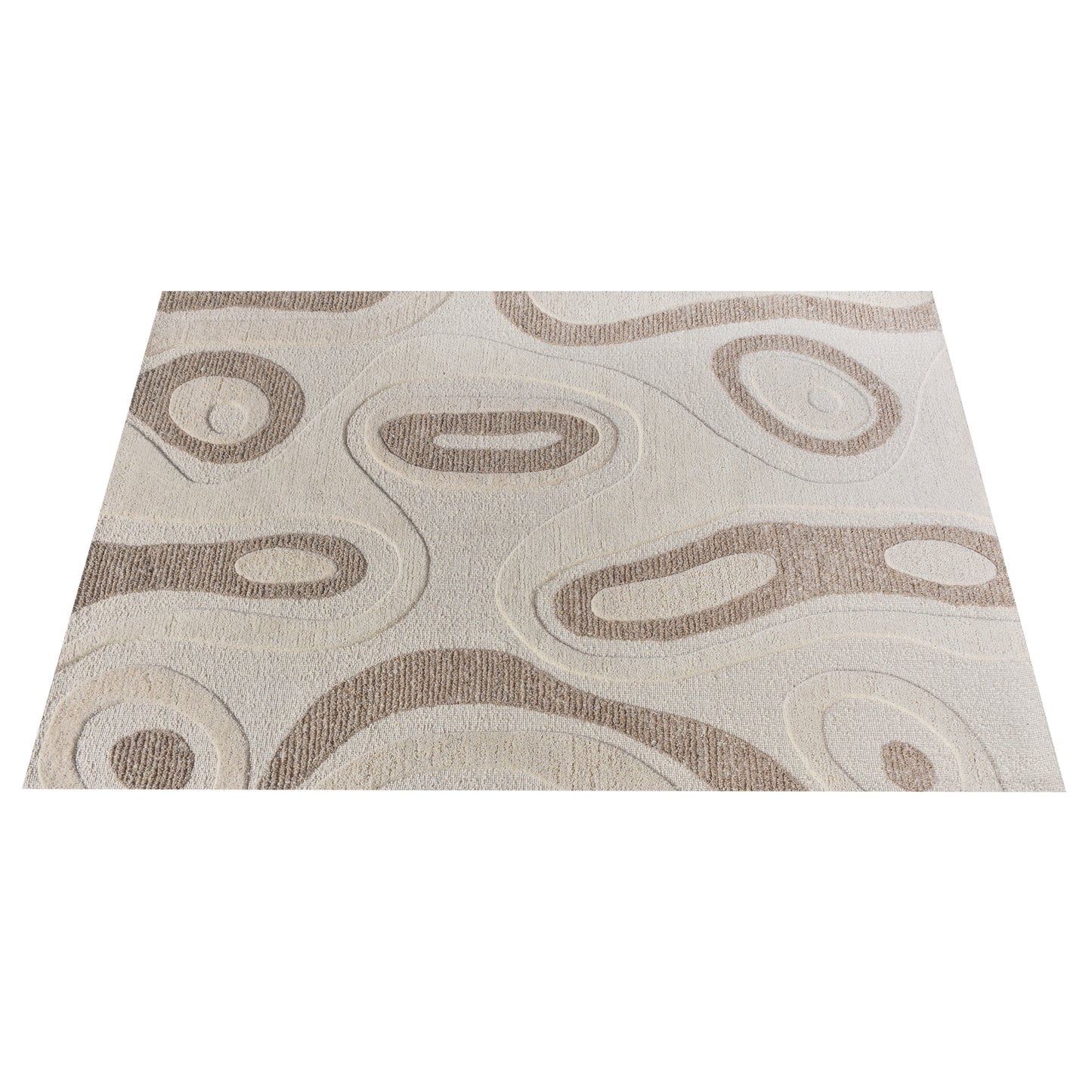 Area Rug, Bedroom Rug, Living Room Rug, Living Area Rug, Indian Rug, Office Carpet, Office Rug, Shop Rug Online, Wool, Natural White, Beige, Hand woven, Cut And Loop, modern
