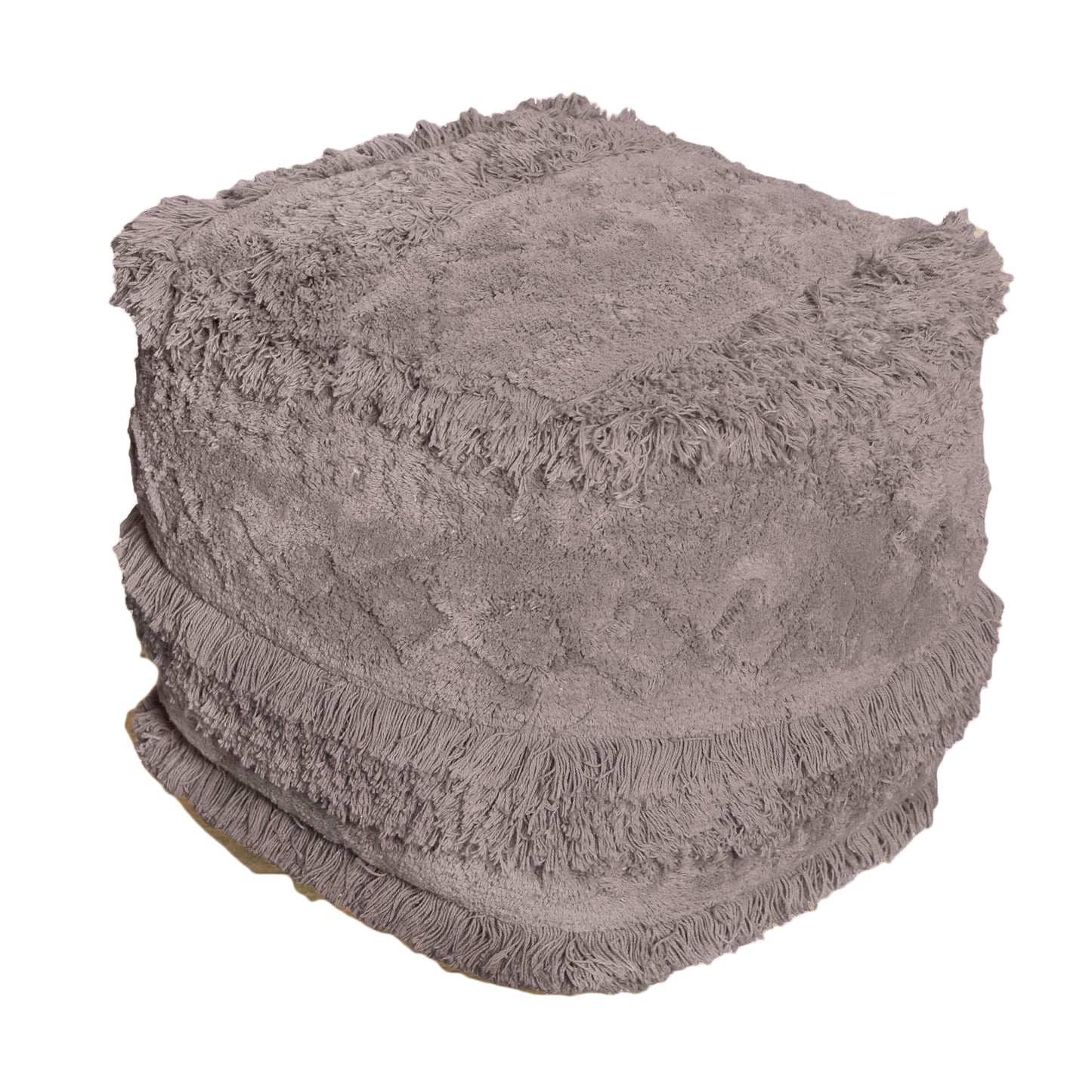 Curlew Pouf, Super Soft Cotton, Taupe, Bm Sn, All Cut