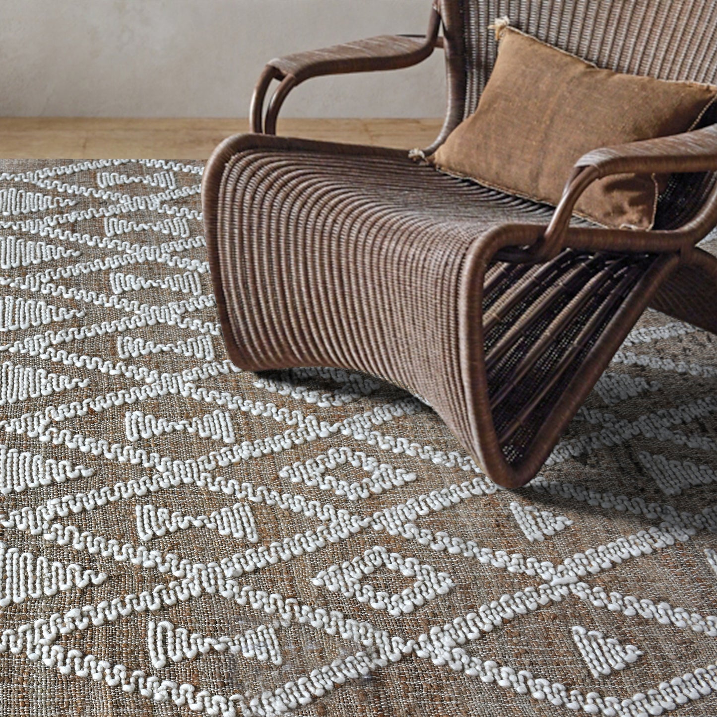 Area Rug, Bedroom Rug, Living Room Rug, Living Area Rug, Indian Rug, Office Carpet, Office Rug, Shop Rug Online, Jute, Wool, Natural, Natural White, Punja, Flat Weave, geometric