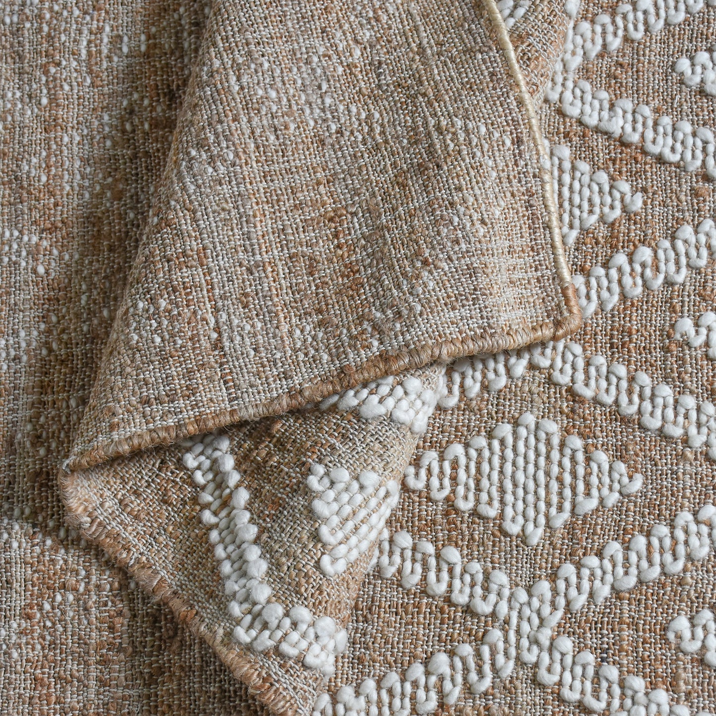 Area Rug, Bedroom Rug, Living Room Rug, Living Area Rug, Indian Rug, Office Carpet, Office Rug, Shop Rug Online, Jute, Wool, Natural, Natural White, Punja, Flat Weave, geometric