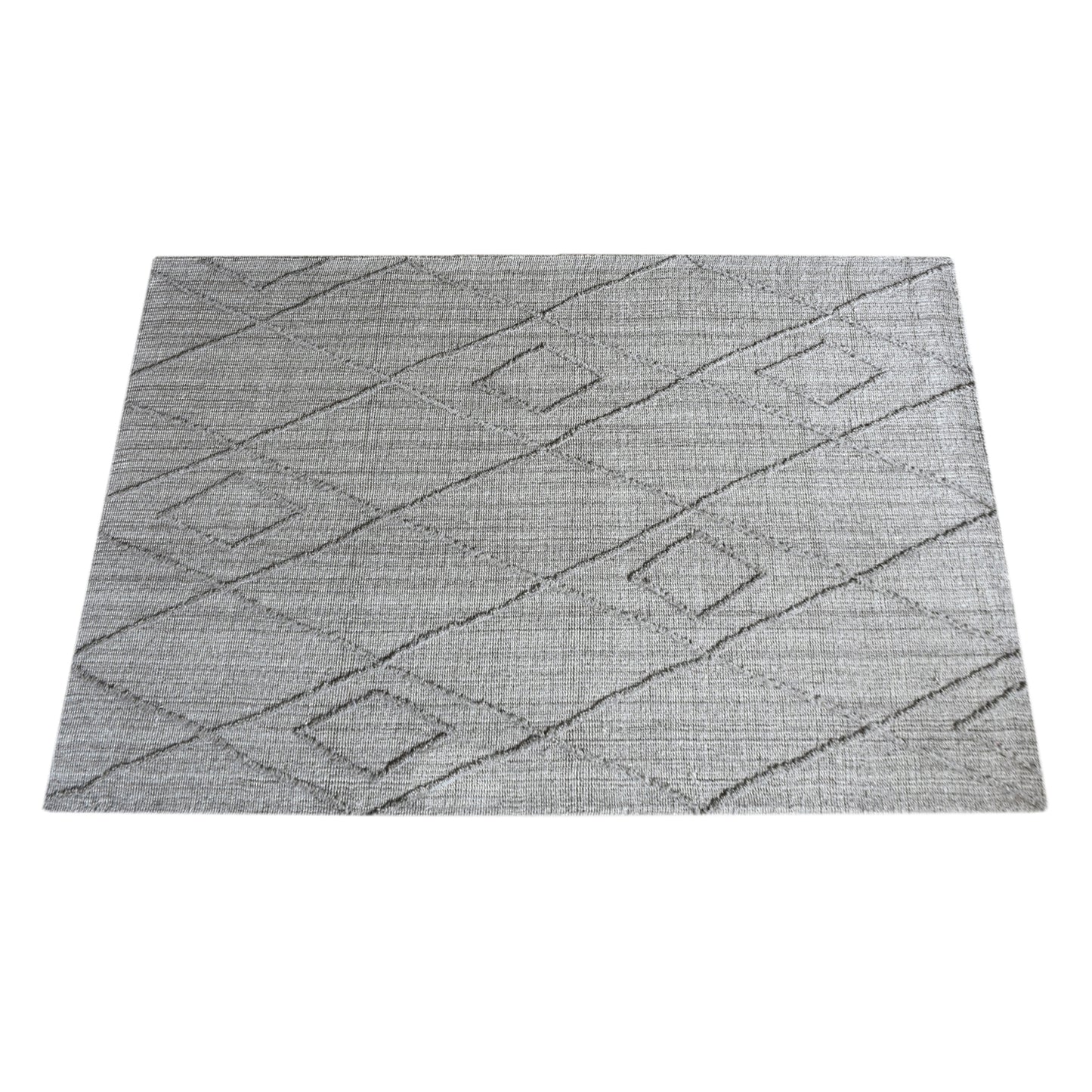 Area Rug, Bedroom Rug, Living Room Rug, Living Area Rug, Indian Rug, Office Carpet, Office Rug, Shop Rug Online, Wool, Natural Grey, Hand woven, All Loop, Geometrical