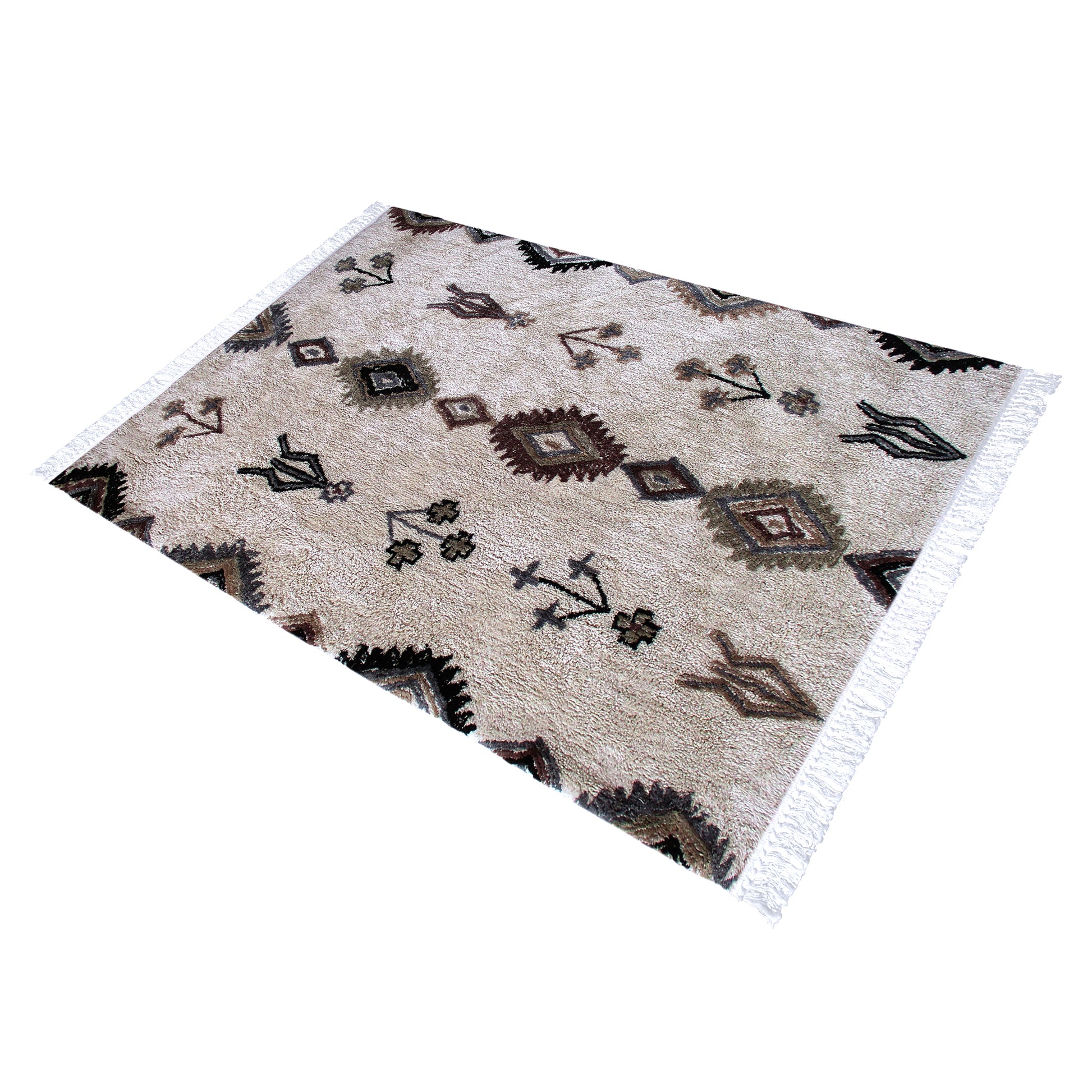 Area Rug, Bedroom Rug, Living Room Rug, Living Area Rug, Indian Rug, Office Carpet, Office Rug, Shop Rug Online, Cotton, Natural White, Multi, Bm Fn, All Cut, bohemian