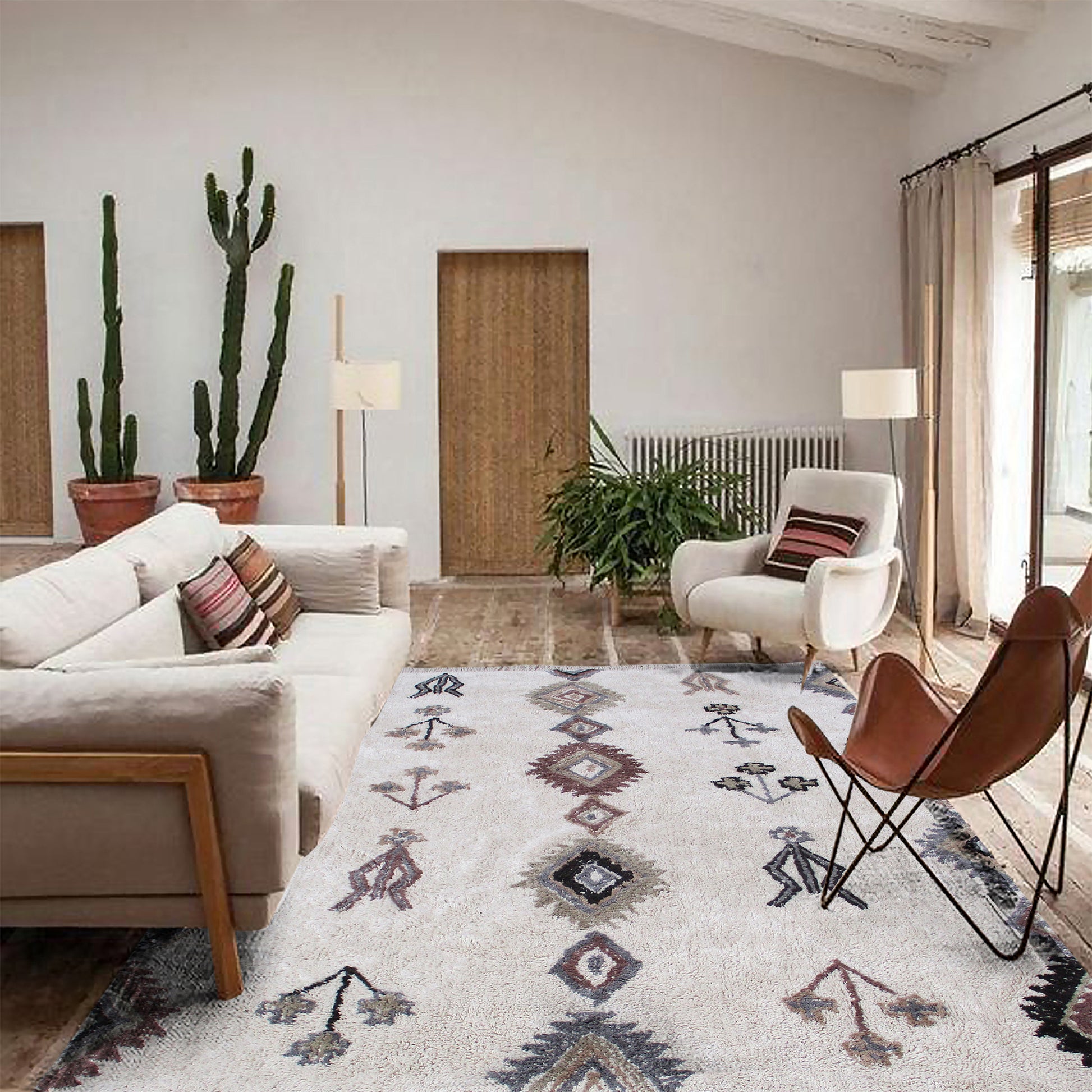 Area Rug, Bedroom Rug, Living Room Rug, Living Area Rug, Indian Rug, Office Carpet, Office Rug, Shop Rug Online, Cotton, Natural White, Multi, Bm Fn, All Cut, bohemian