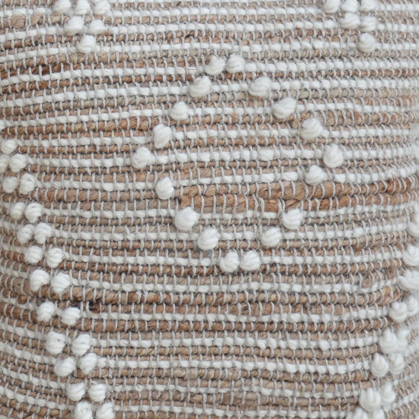 Delans Pillow, Wool, Jute, Natural, Natural White, Pitloom, All Loop