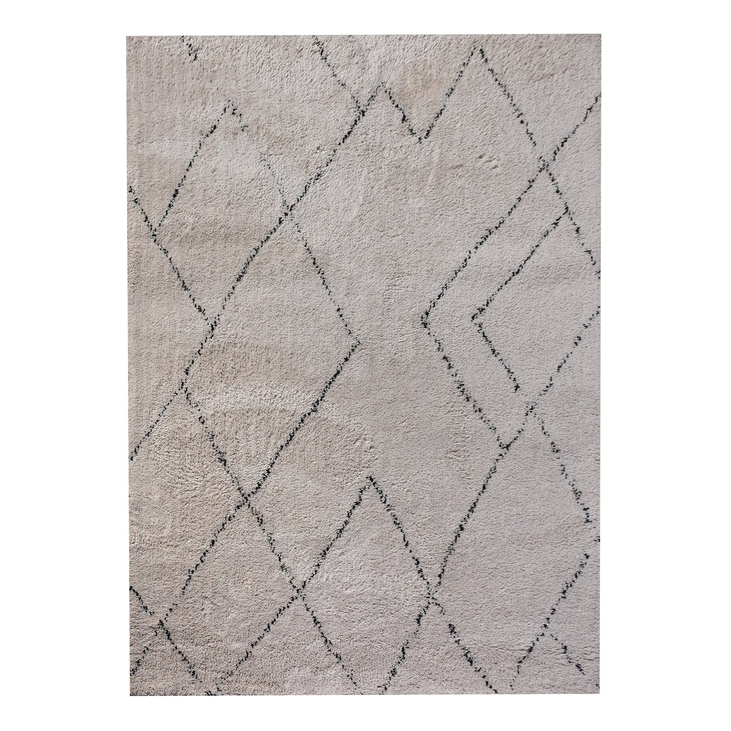 Area Rug, Bedroom Rug, Living Room Rug, Living Area Rug, Indian Rug, Office Carpet, Office Rug, Shop Rug Online, Polyester Micro Fiber, Natural White, Charcoal, Bm Fn, All Cut - Dundas, geometric