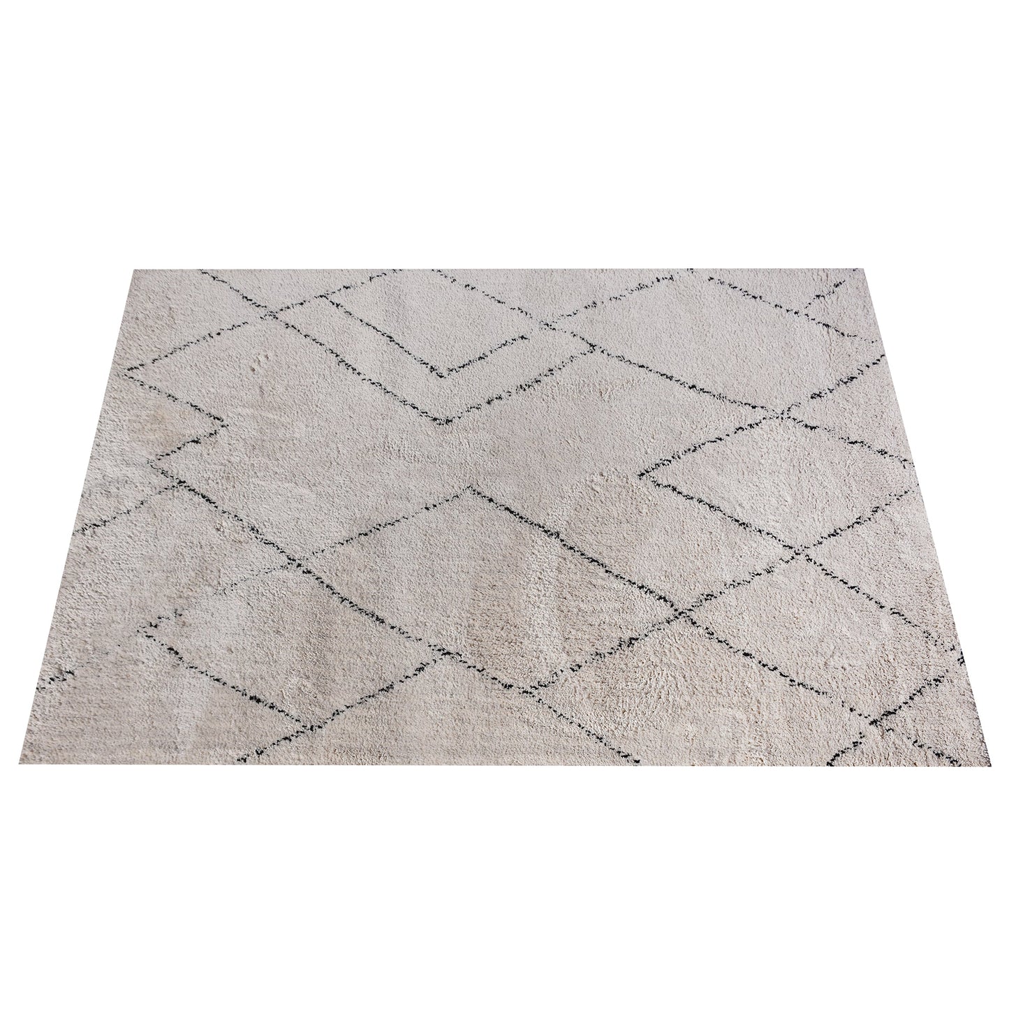 Area Rug, Bedroom Rug, Living Room Rug, Living Area Rug, Indian Rug, Office Carpet, Office Rug, Shop Rug Online, Polyester Micro Fiber, Natural White, Charcoal, Bm Fn, All Cut - Dundas, geometric