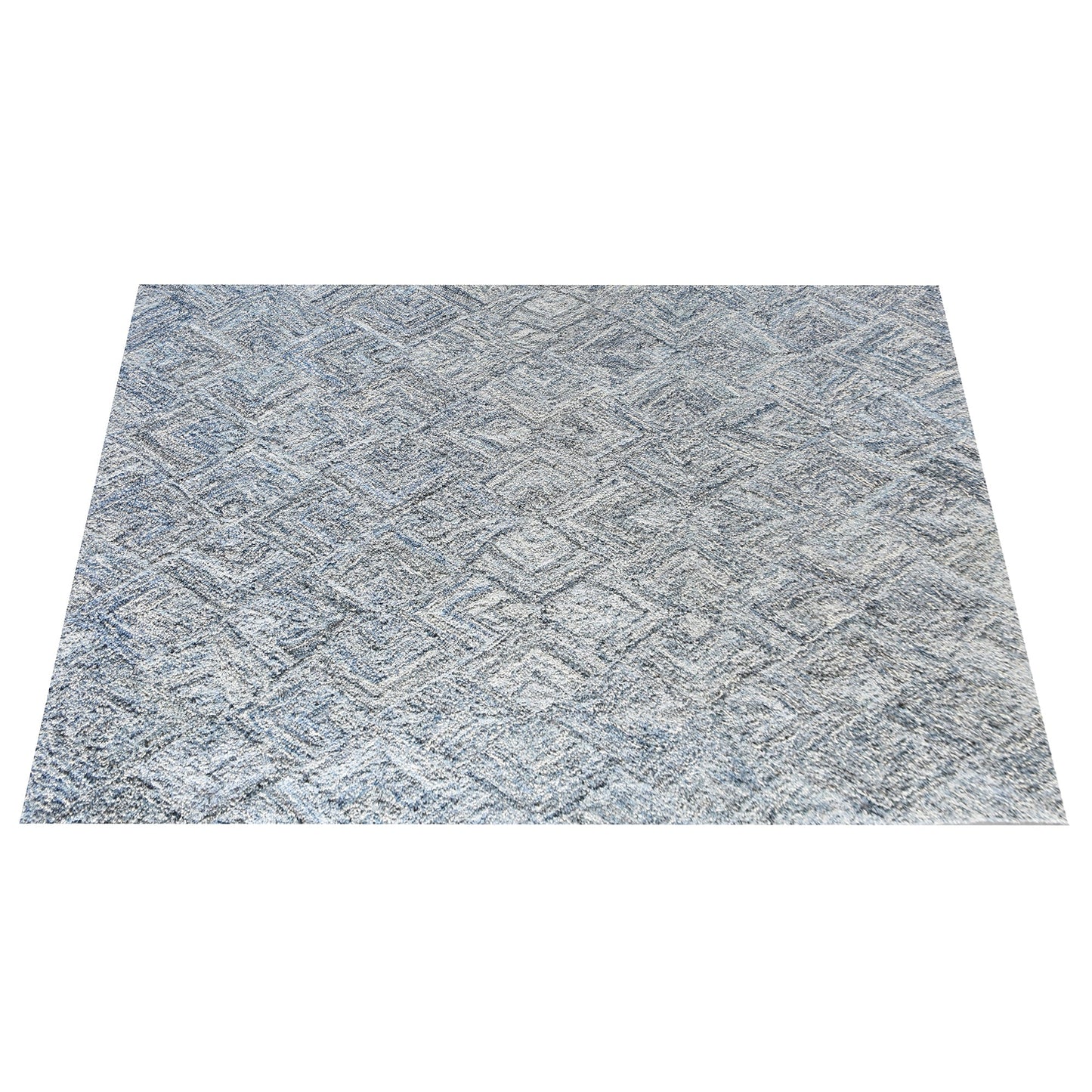Area Rug, Bedroom Rug, Living Room Rug, Living Area Rug, Indian Rug, Office Carpet, Office Rug, Shop Rug Online, Denim, Wool, Blue, Natural White, Hand tufted, All Loop, Traditional