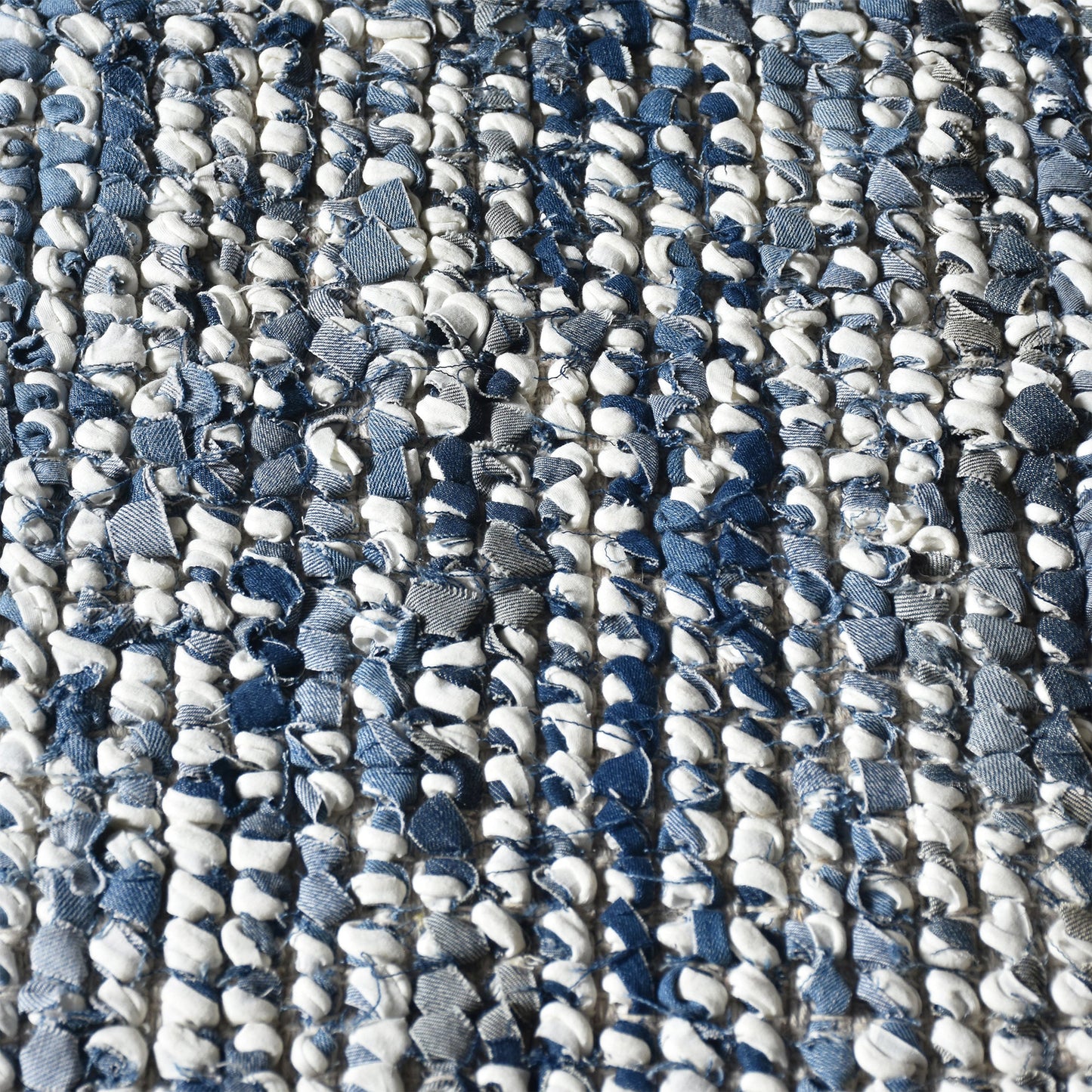 Area Rug, Bedroom Rug, Living Room Rug, Living Area Rug, Indian Rug, Office Carpet, Office Rug, Shop Rug Online, Denim, Cotton, Blue, Natural White, Pitloom, All Loop, stripe
