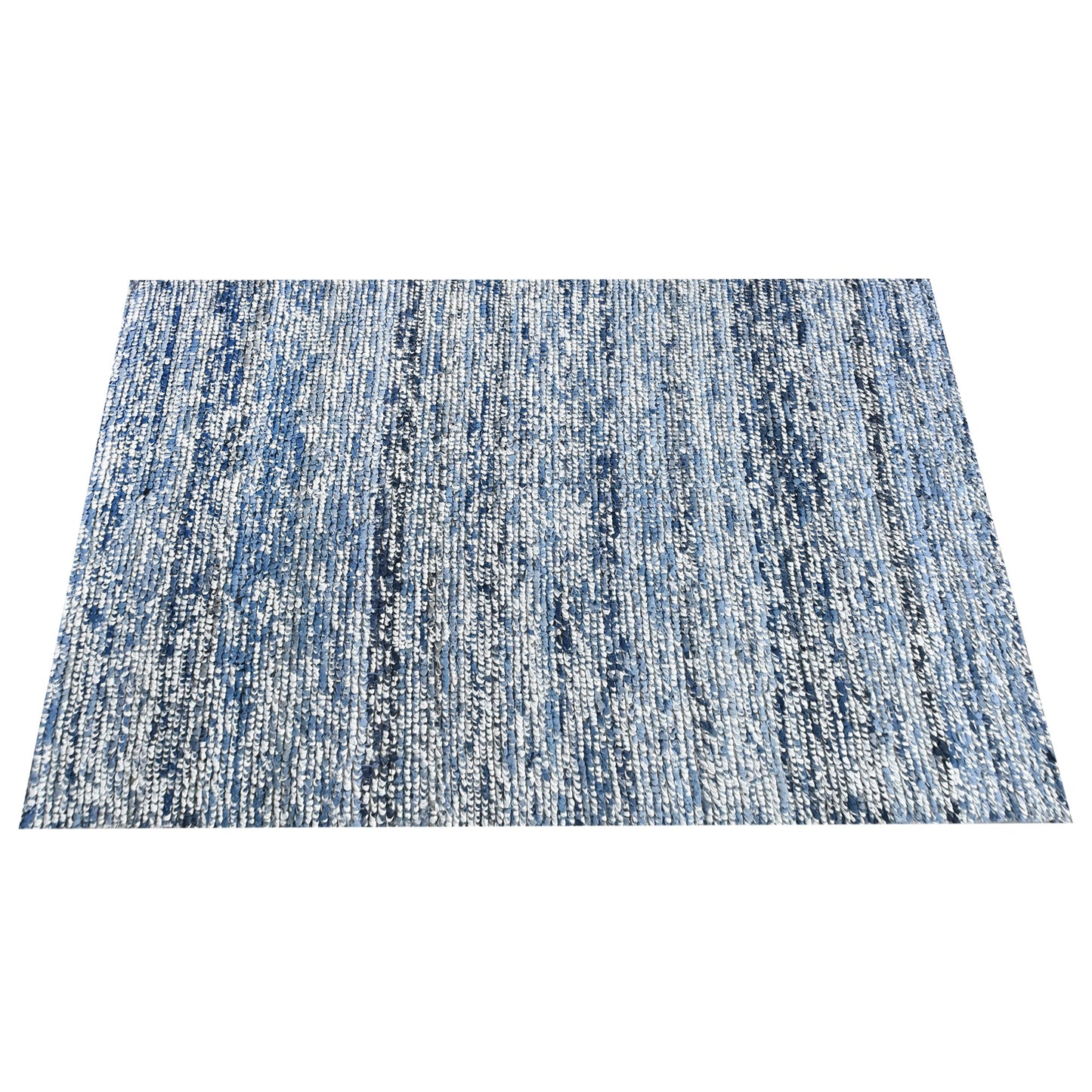 Area Rug, Bedroom Rug, Living Room Rug, Living Area Rug, Indian Rug, Office Carpet, Office Rug, Shop Rug Online, Denim, Cotton, Blue, Natural White, Pitloom, All Loop, stripe