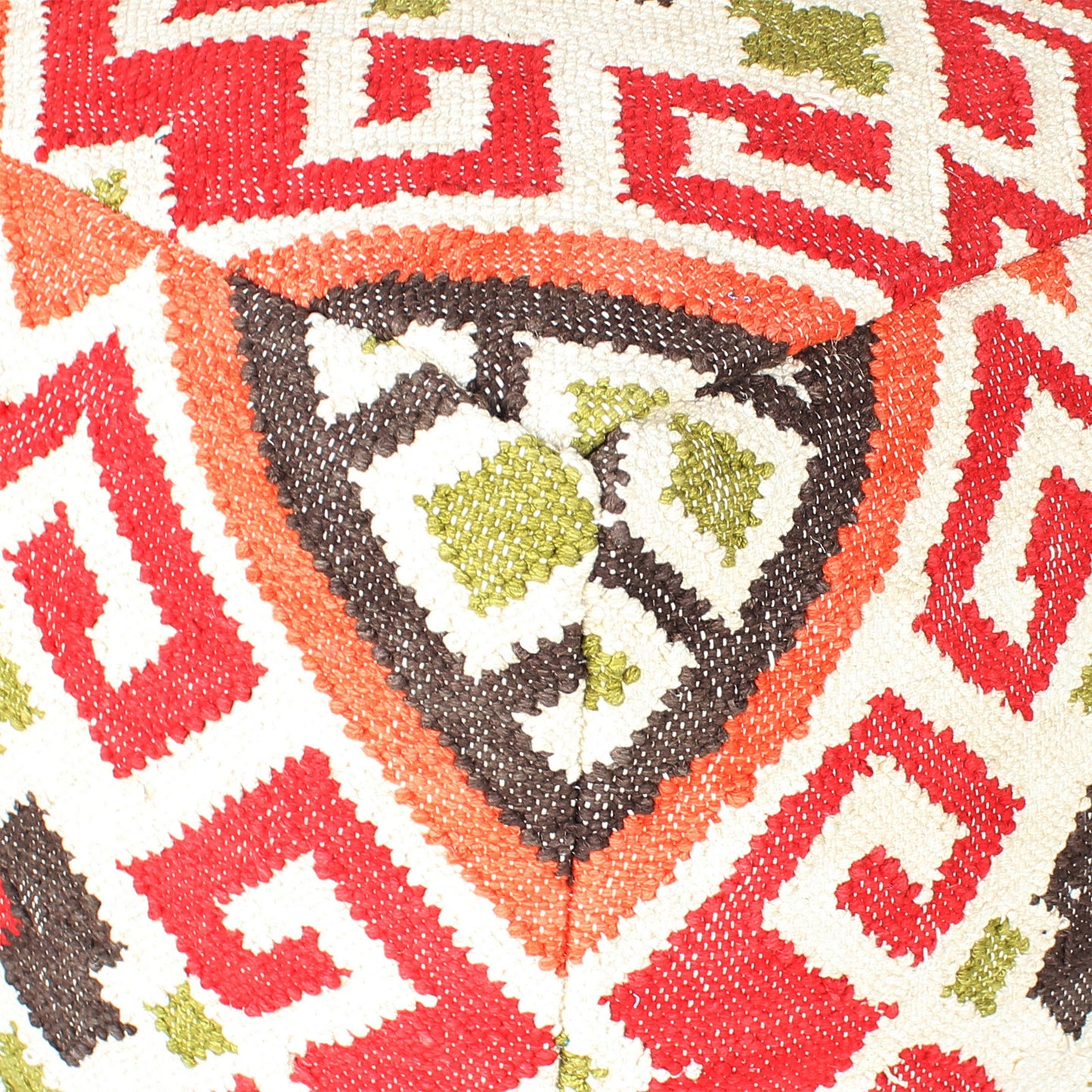 Ernest Pouf, Cotton, Multi, Punja, Flat Weave