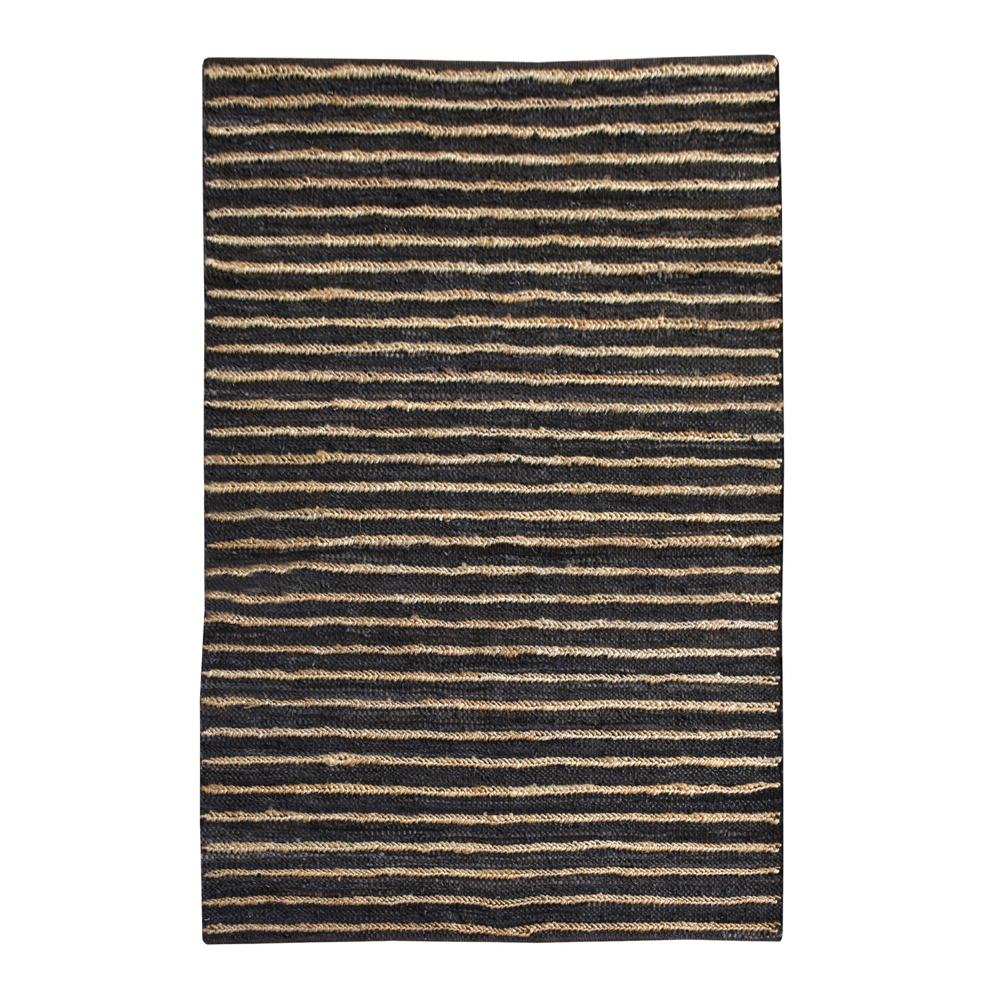 Area Rug, Bedroom Rug, Living Room Rug, Living Area Rug, Indian Rug, Office Carpet, Office Rug, Shop Rug Online, Hemp, Leather, Brown, Pitloom, Flat Weave, Stripes